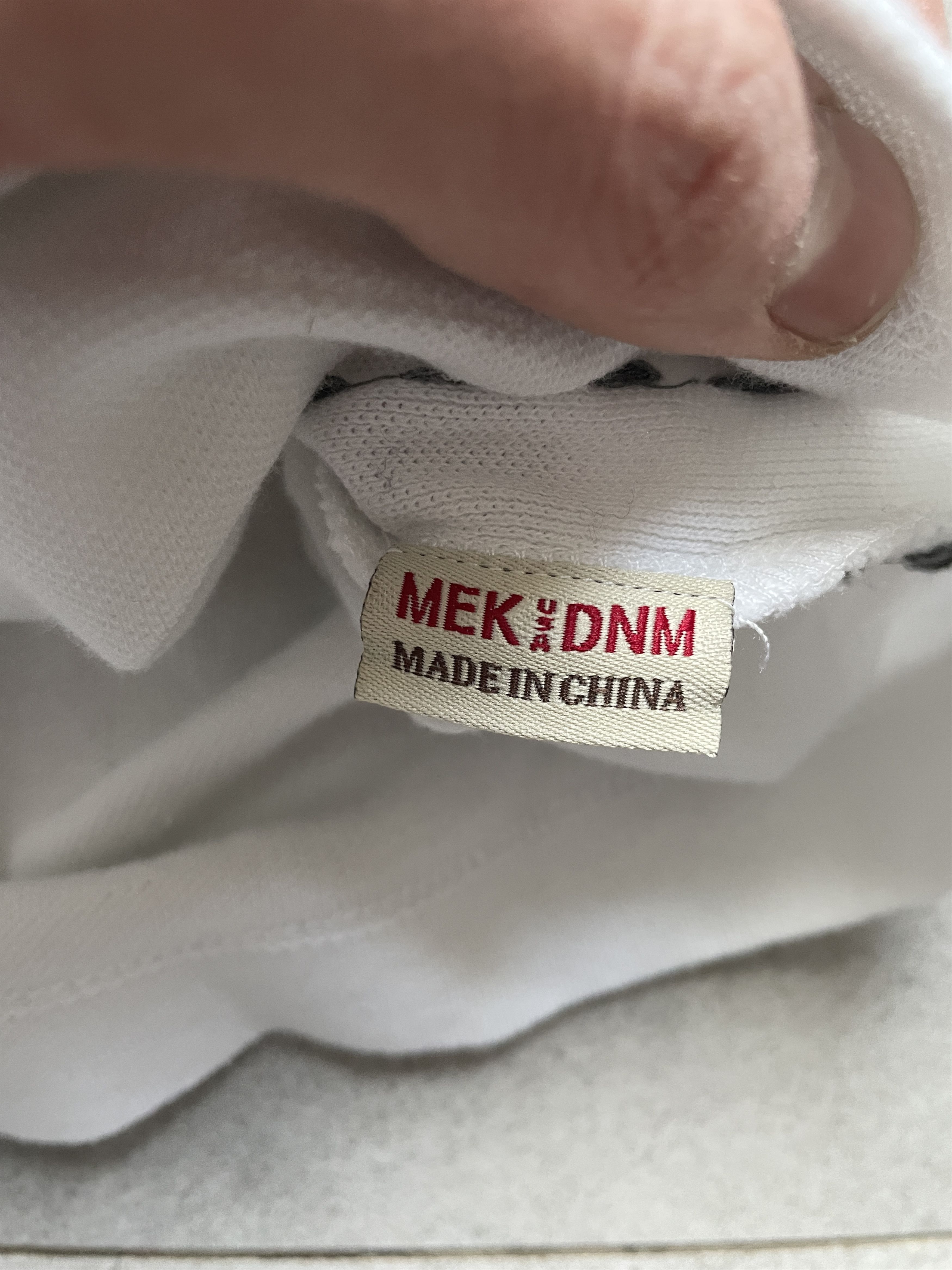 Mek Denim Y2K MEK DENIM TRUE RELIGION STYLE WHITE STITCHED POLO TEE Size US L / EU 52-54 / 3 - 8 Thumbnail