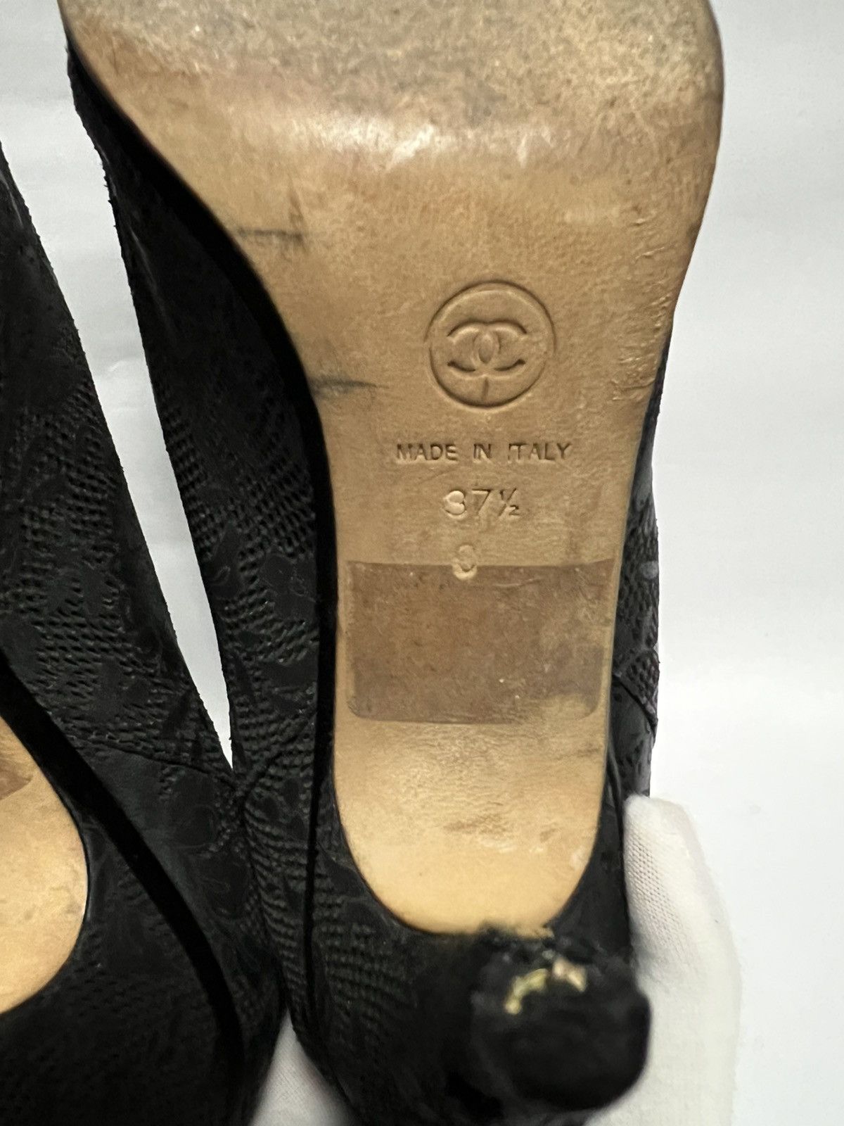 Chanel Chanel - Lace Coco Mark Open Toe Short Boots Size US 7.5 / IT 37.5 - 13 Thumbnail