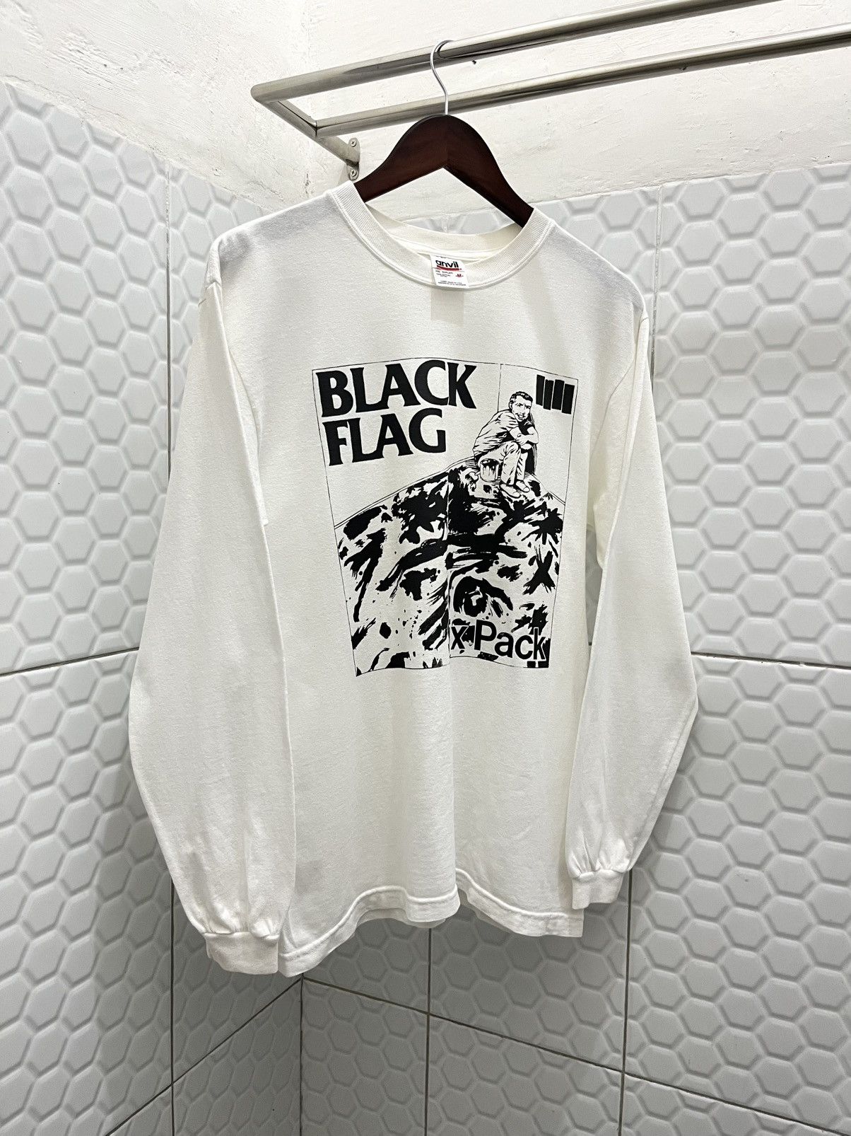 Band Tees *RARE Vintage Black Flag Longsleeve Size US M / EU 48-50 / 2 - 2 Thumbnail