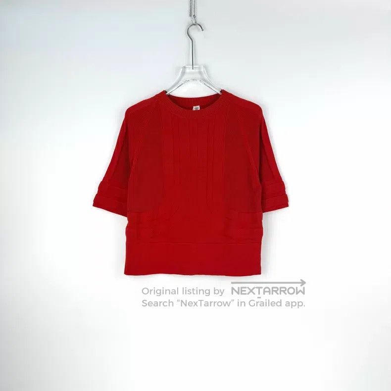 Hermes Hermes Red half mulberry silk knitted short sleeve Size XS / US 0-2 / IT 36-38 - 3 Thumbnail
