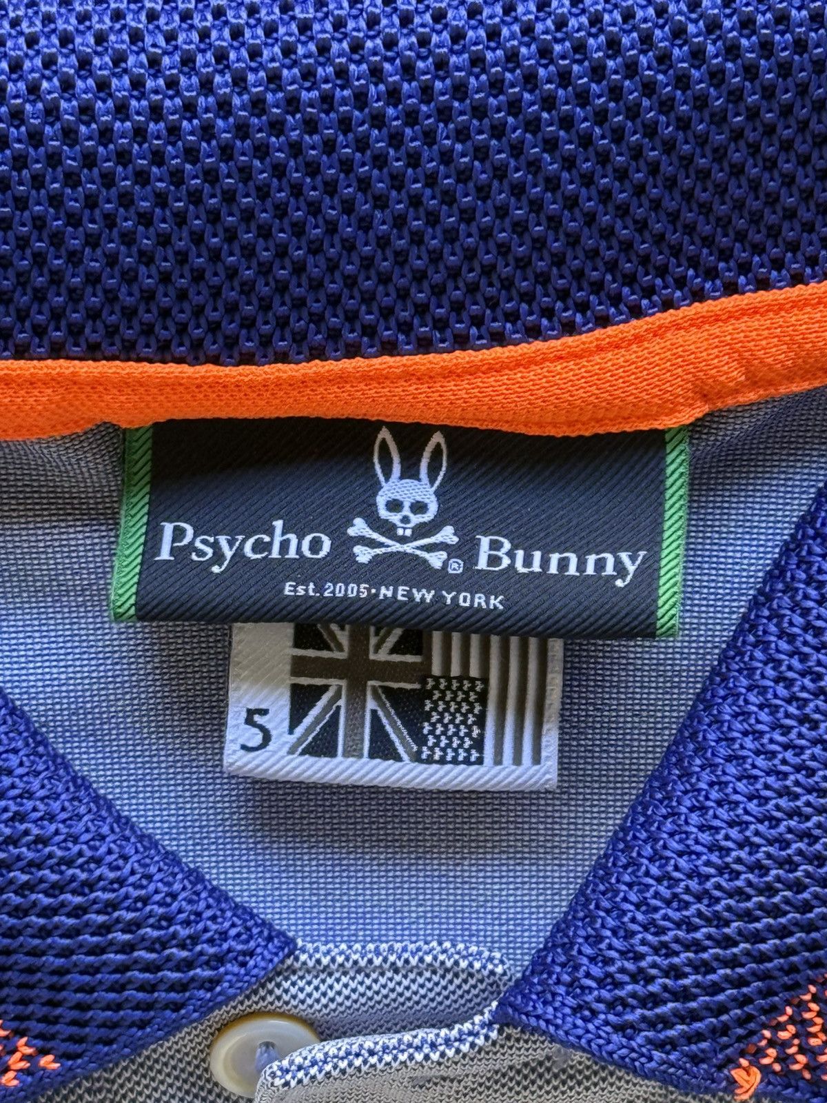 Psycho Bunny Psycho Bunny Men’s Akton Blue Sport Polo Shirt Size US L / EU 52-54 / 3 - 6 Thumbnail