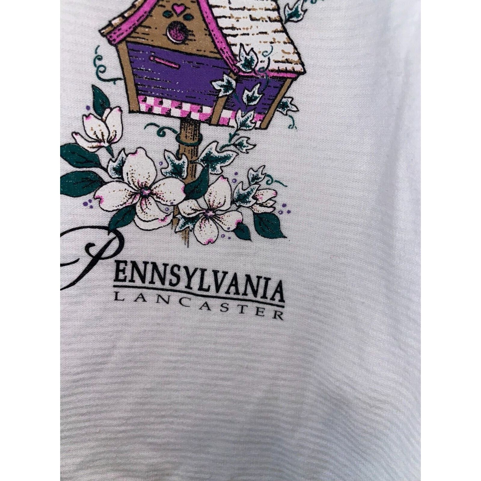 Vintage 90s PA Pennsylvania Lancaster Birdhouse White Shirt VTG L Size US L / EU 52-54 / 3 - 4 Thumbnail