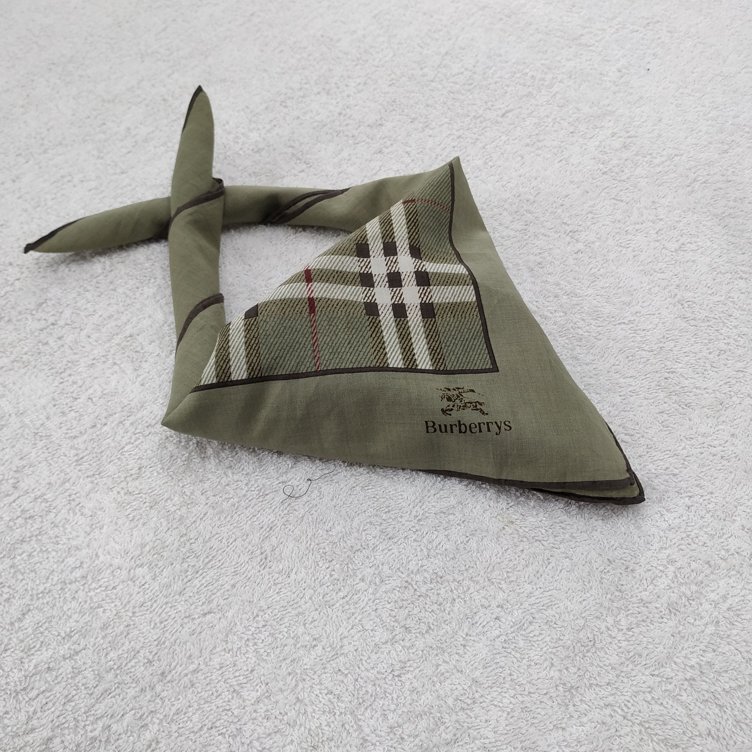 Burberry × Vintage Burberry Bandana / Handkerchief / Neckerchief - S033 Size ONE SIZE - 4 Thumbnail