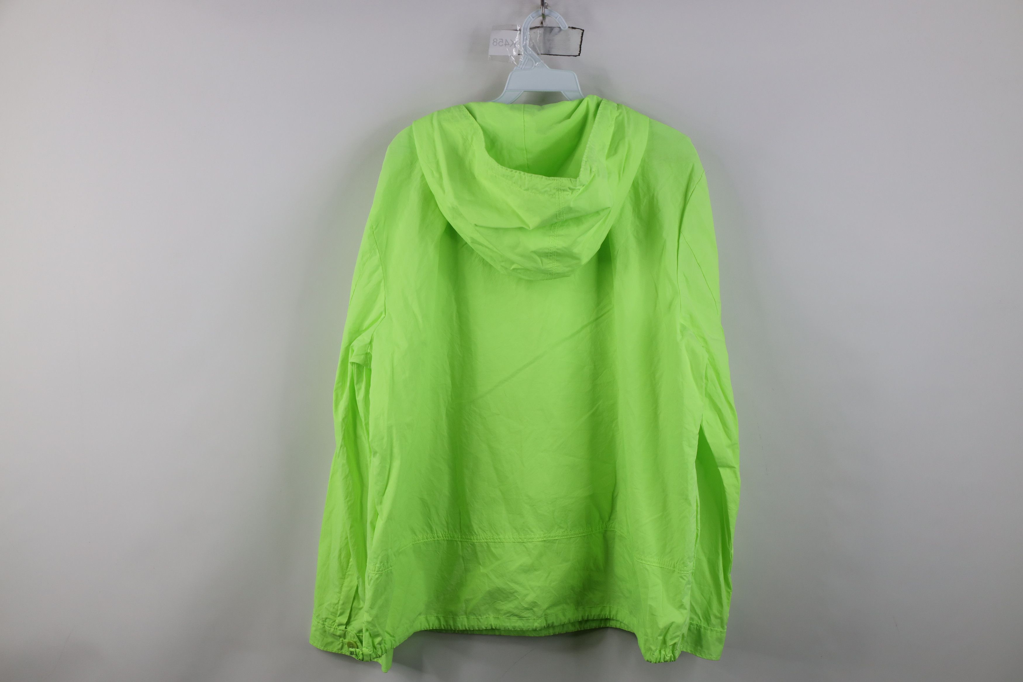 J.Crew Vintage Y2K J Crew Half Zip Hooded Anorak Jacket Lime Green Size L / US 10 / IT 46 - 12 Thumbnail