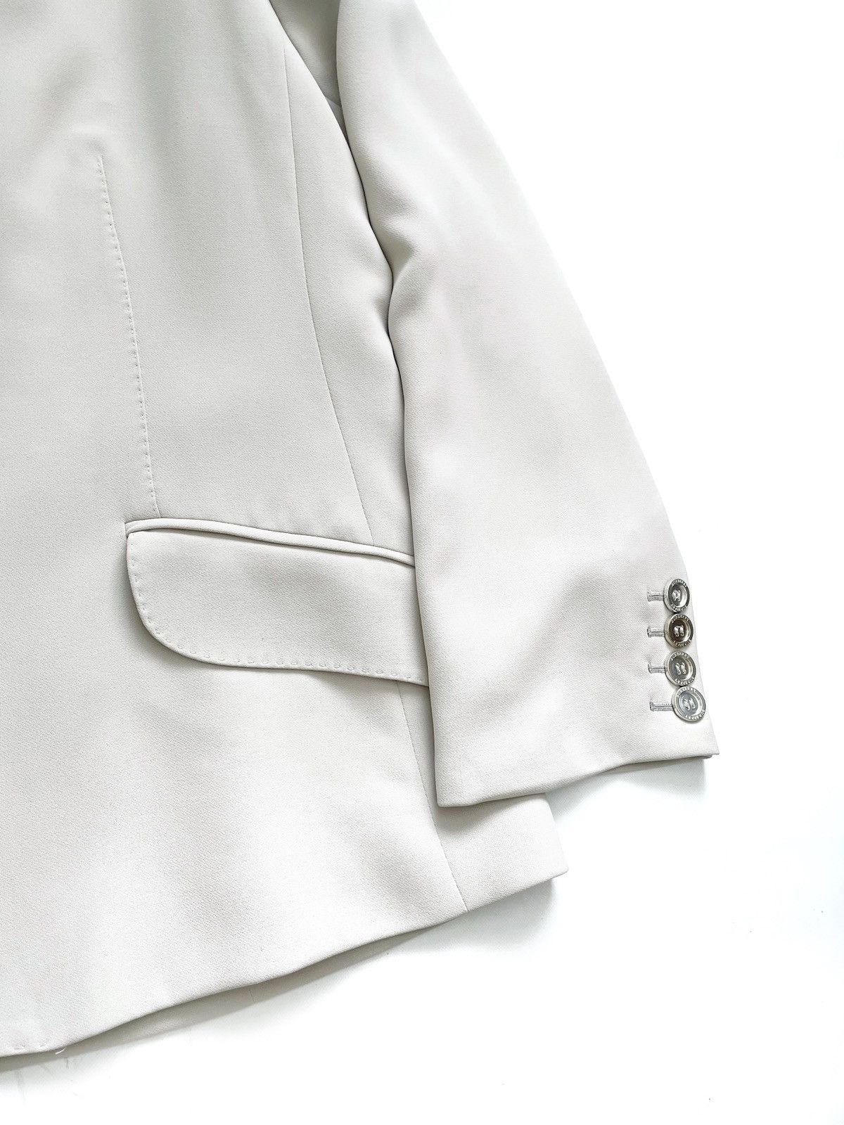 Burberry Burberry Beige Women Crop Blazer Jacket Metal Button Size ~M Size M / US 6-8 / IT 42-44 - 4 Thumbnail