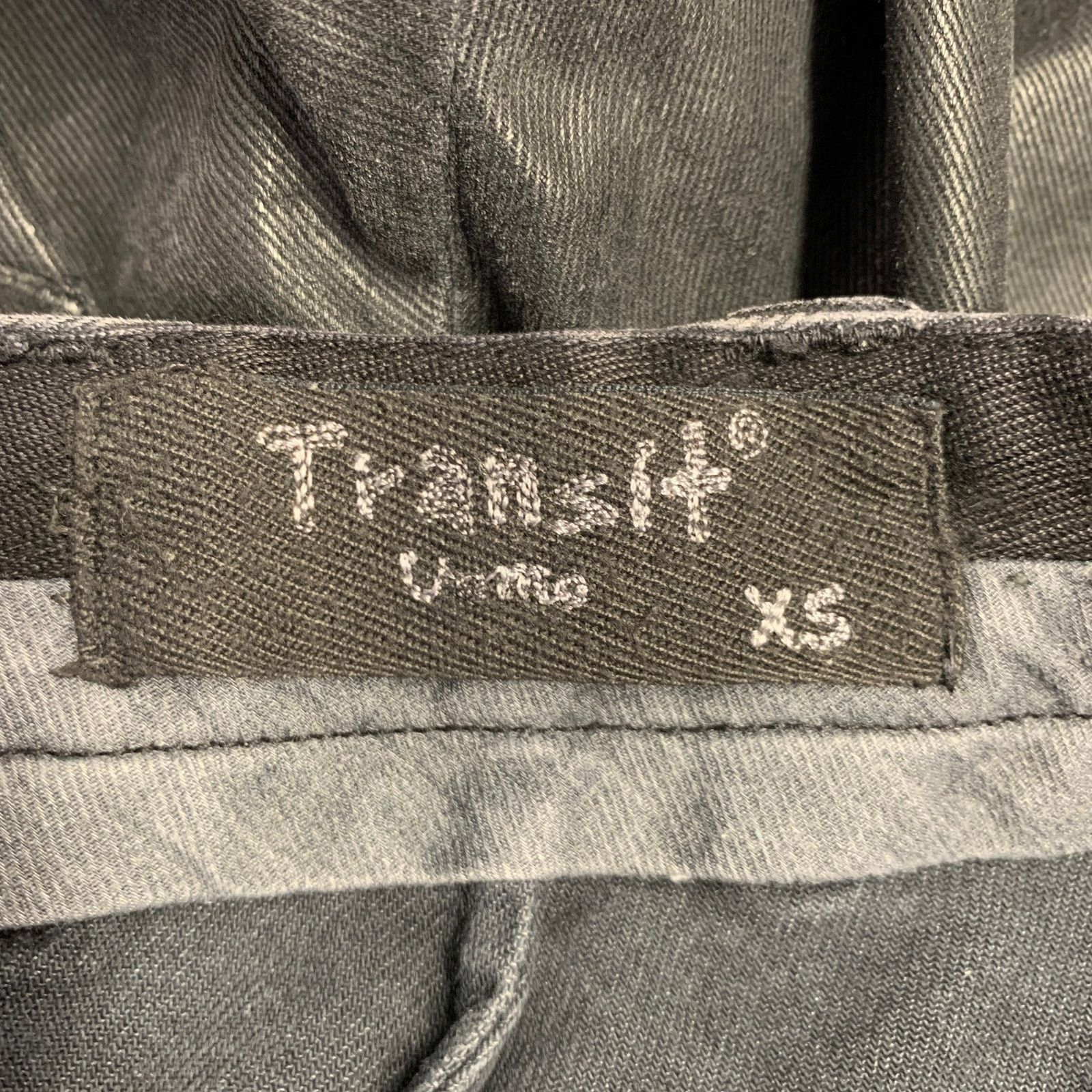 Transit TRANSIT Size XS Grey Charcoal Coated Cotton Blend Jeans Size US 32 / EU 48 - 6 Thumbnail