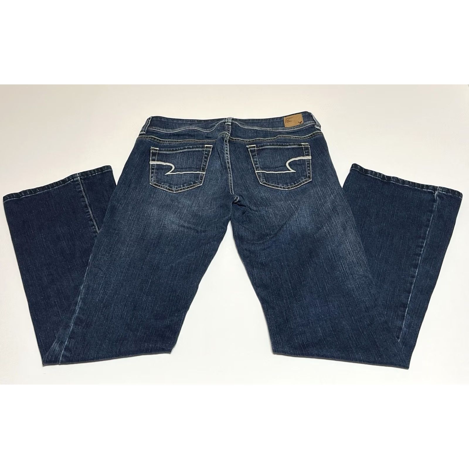 American Eagle Outfitters VINTAGE American Eagle Outfitters Jeans Women’s 8 Long Long? 32x33 Bootcut Dark Wash Denim Stretch 90s Bohemian Preppy Hipster 5-Pocket Womens Jeans Size 24" / US 00 / IT 34 - 2 Thumbnail