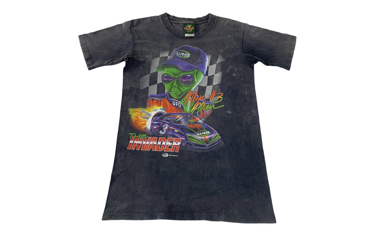 NASCAR 90s Alvin Alien 3 The Invader 1997 Logotel Nascar Racing Car Size US S / EU 44-46 / 1 - 1 Thumbnail