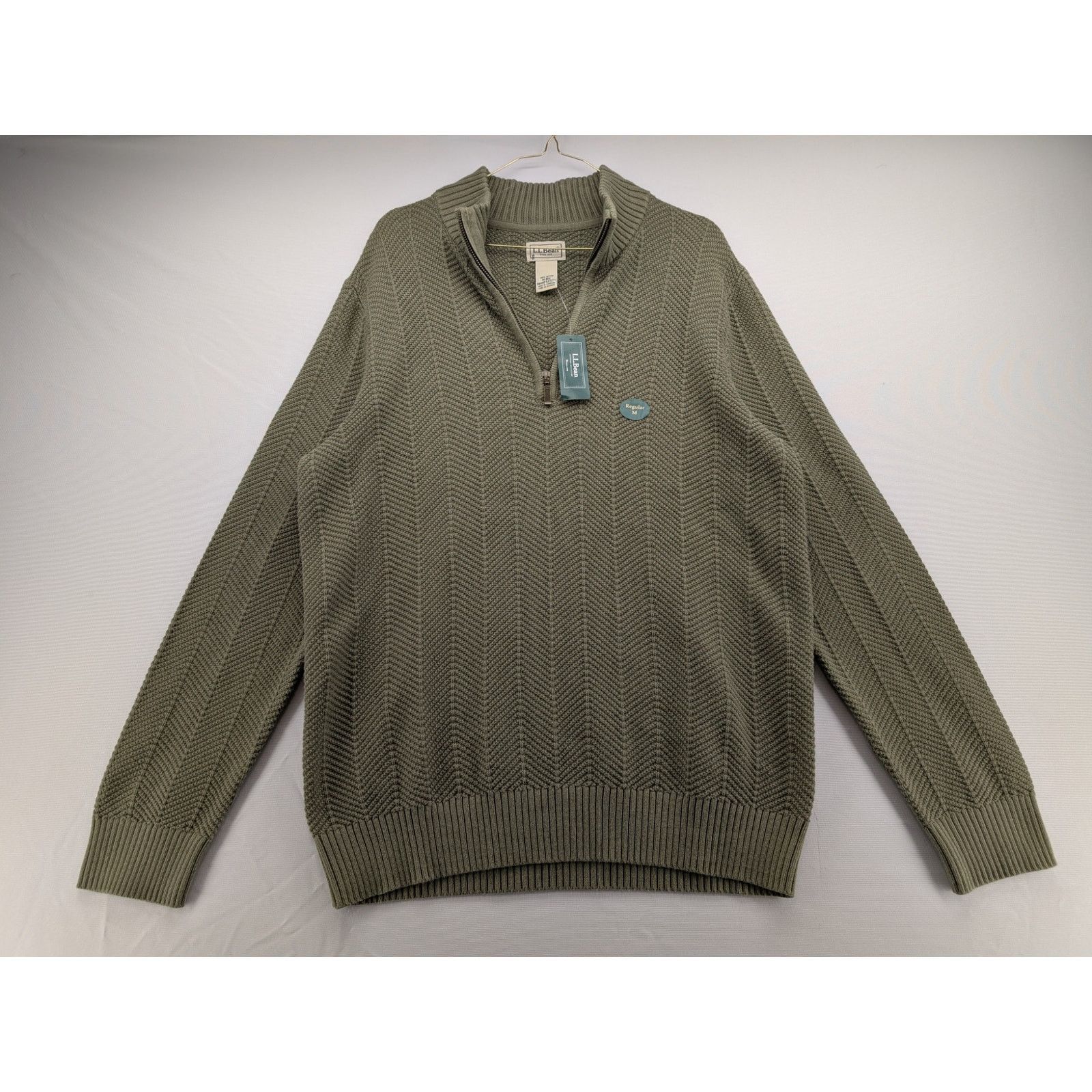 L.L. Bean NWT L.L.Bean Men's Sunwashed Textured Cotton Sweaterl.l. Size US M / EU 48-50 / 2 - 2 Thumbnail