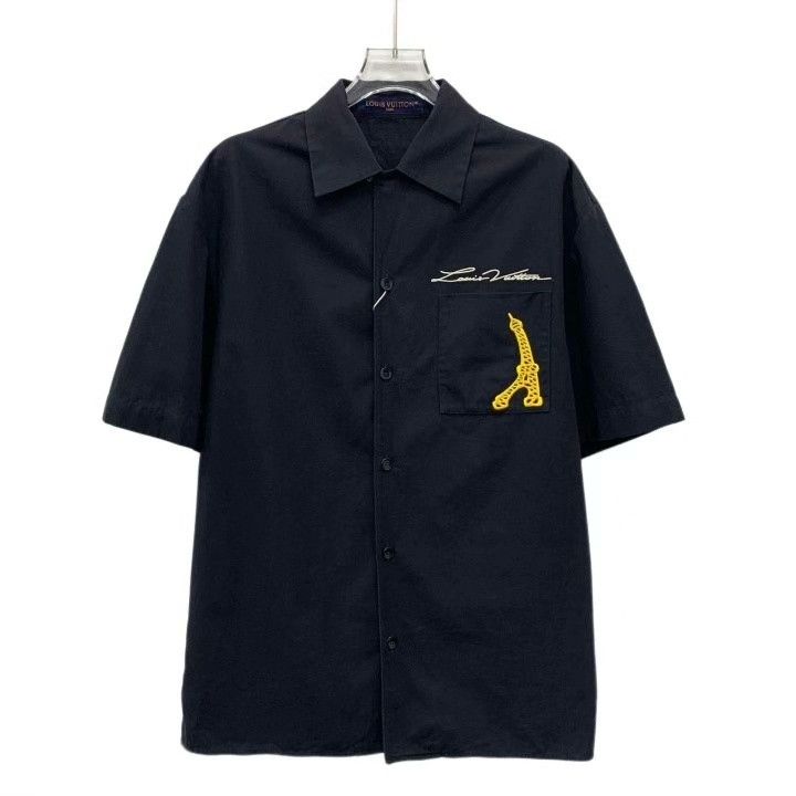 Louis Vuitton Louis Vuitton Black Logo Eiffel Tower Shirt Size US M / EU 48-50 / 2 - 1 Thumbnail