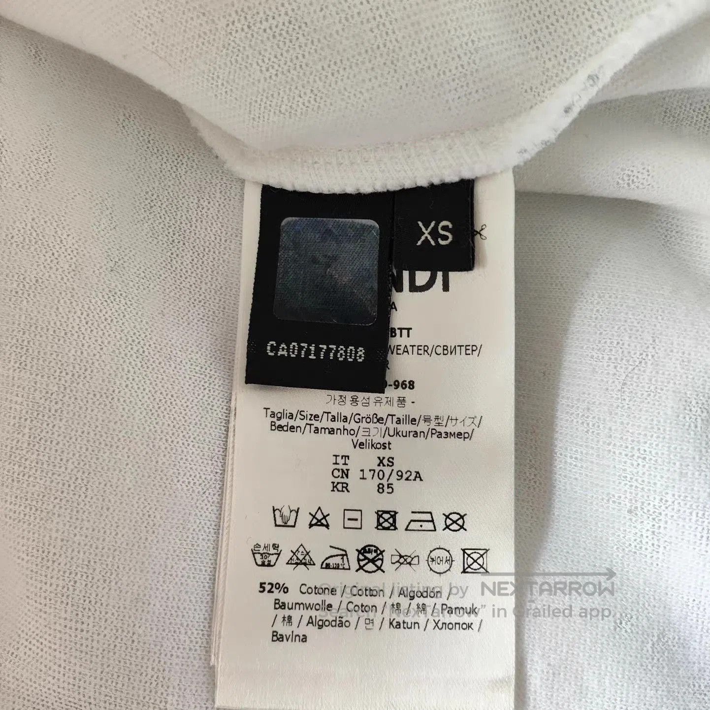 Fendi White Graphic Band Long Sleeve Sweatshirt XS. Size US XS / EU 42 / 0 - 4 Thumbnail