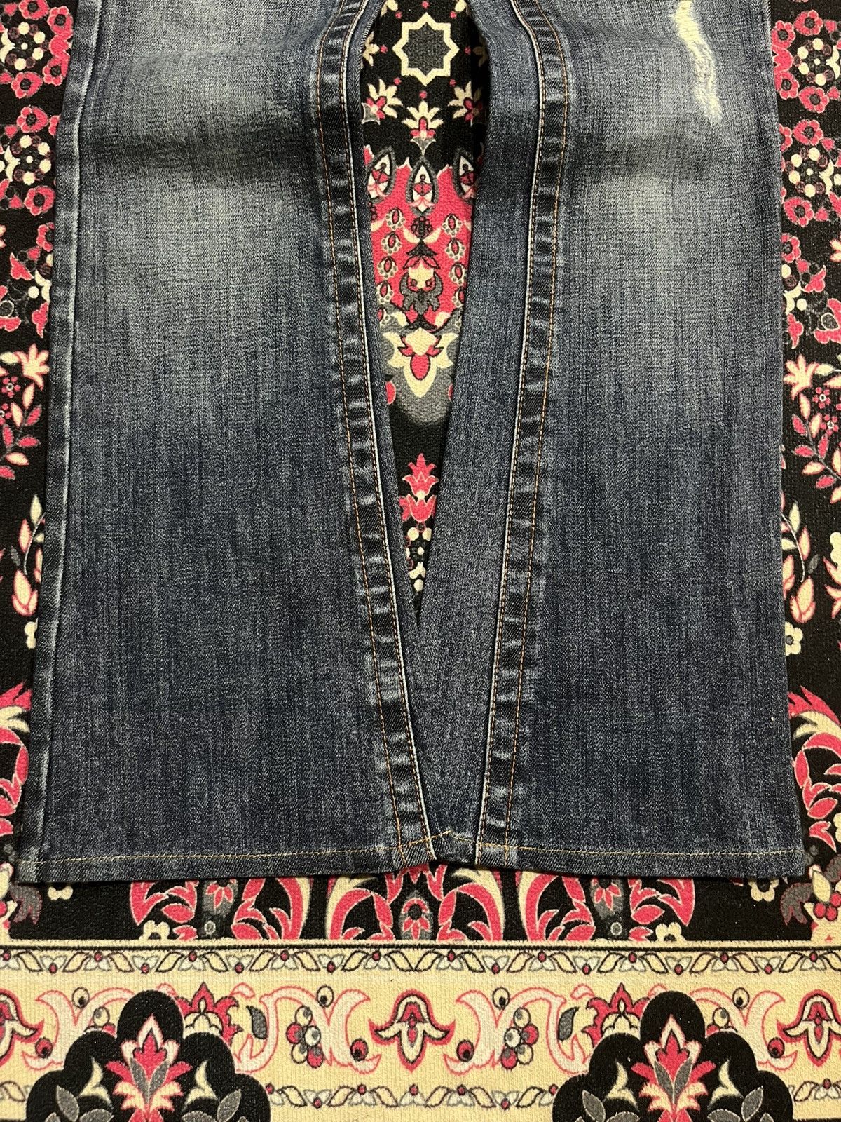 If Six Was Nine ⚡️Flare⚡️Plastic By Gly Floral Embroidered Pocket Blue Jeans Size 29" - 9 Thumbnail