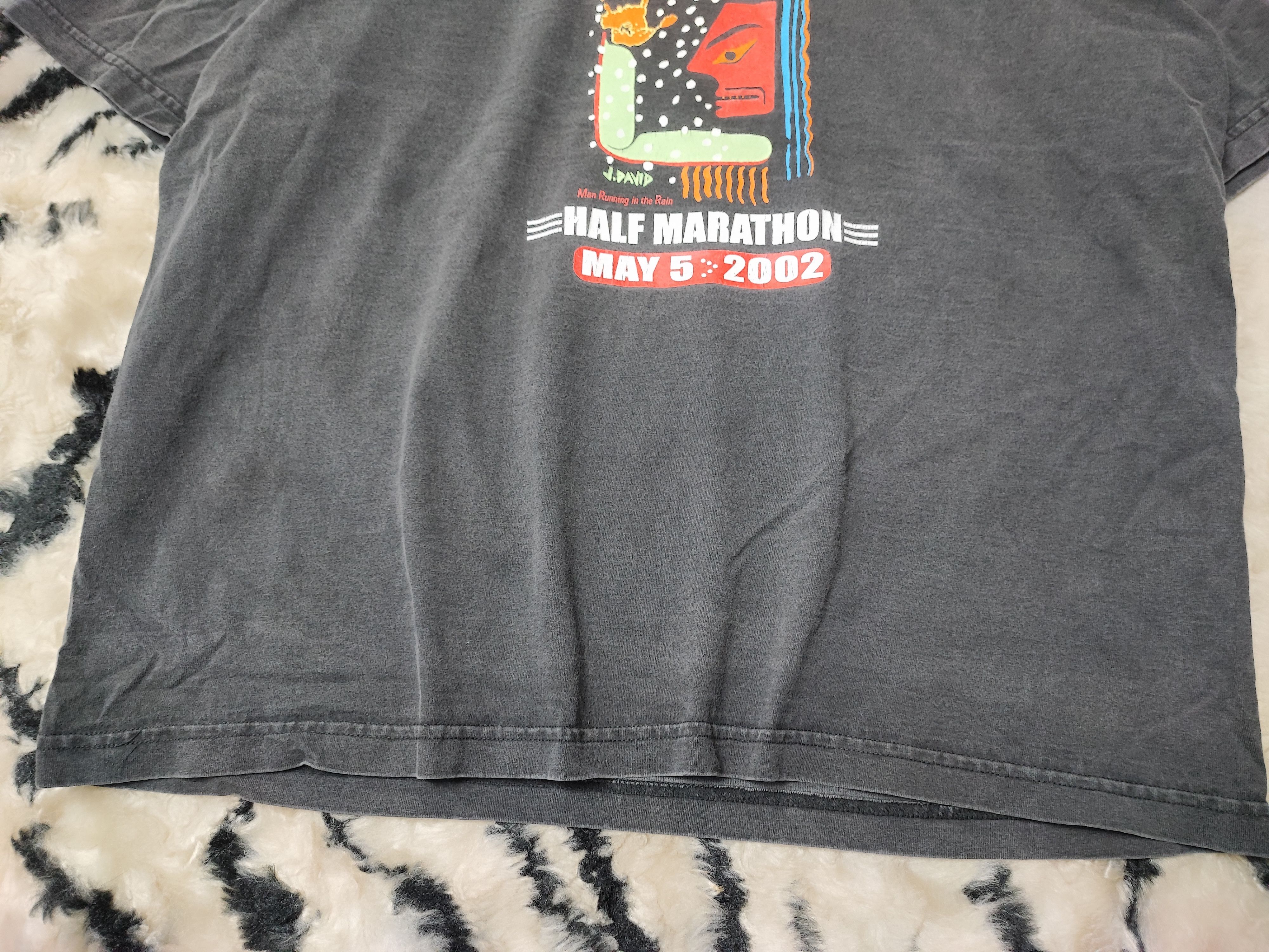 Adidas Adidas Vintage Tshirt Marathon Size US L / EU 52-54 / 3 - 5 Thumbnail