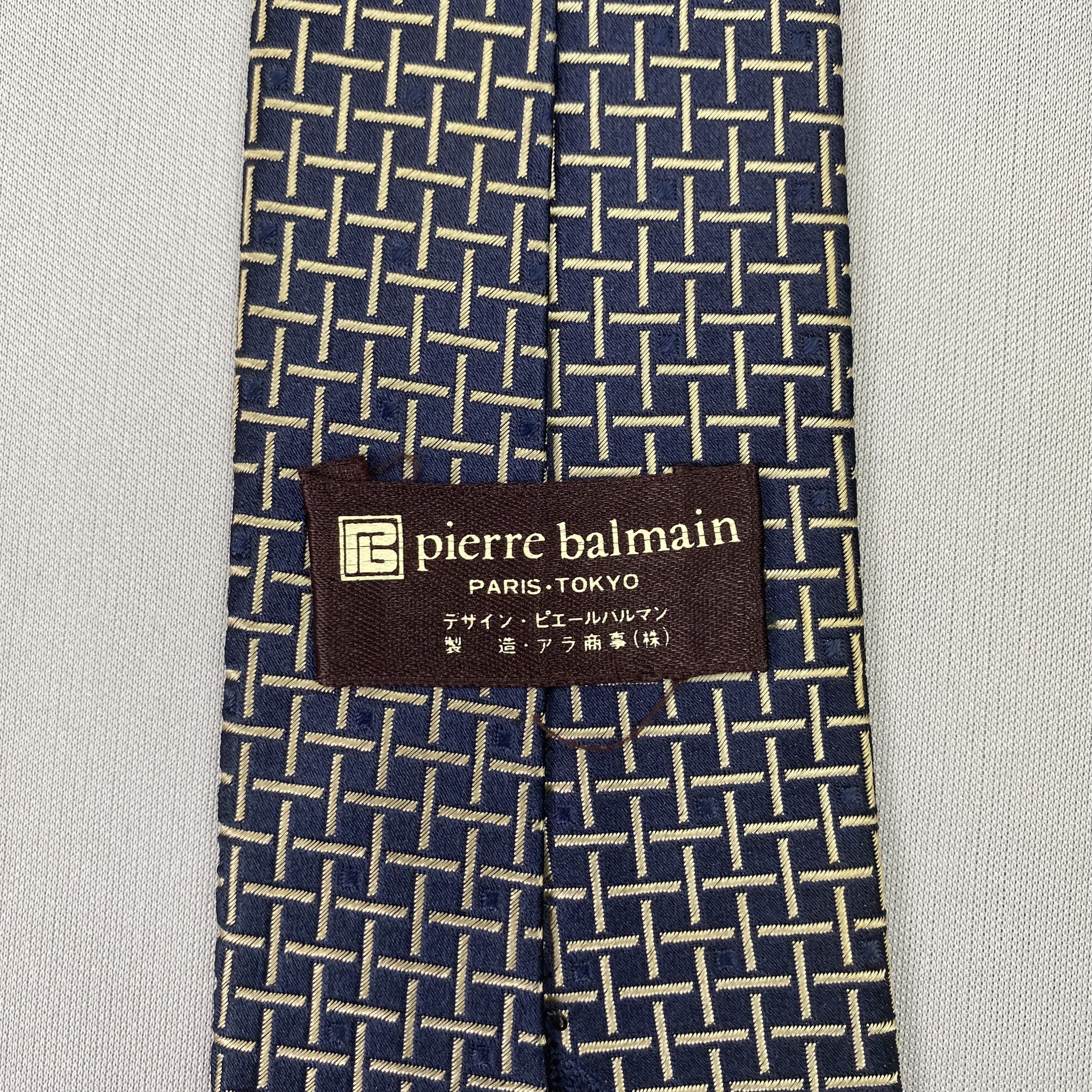 Japanese Brand Vintage Pierre Balmain SILK Necktie Cravate Pure Silk Size ONE SIZE - 7 Thumbnail