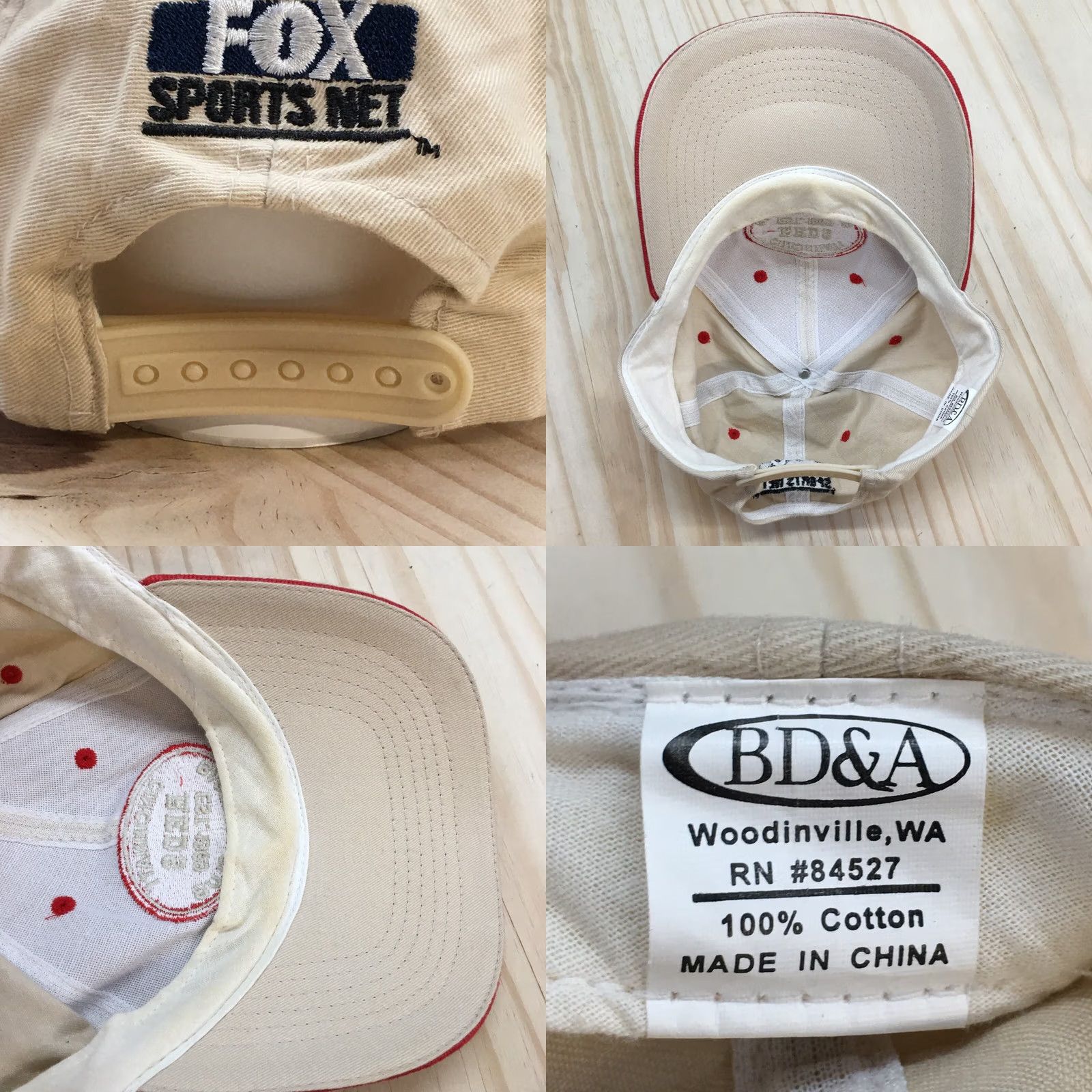 Vintage Cincinnati Reds 1869 Baseball Cap Hat Mens One Size Beige Adjustable Embroidered Size ONE SIZE - 8 Thumbnail