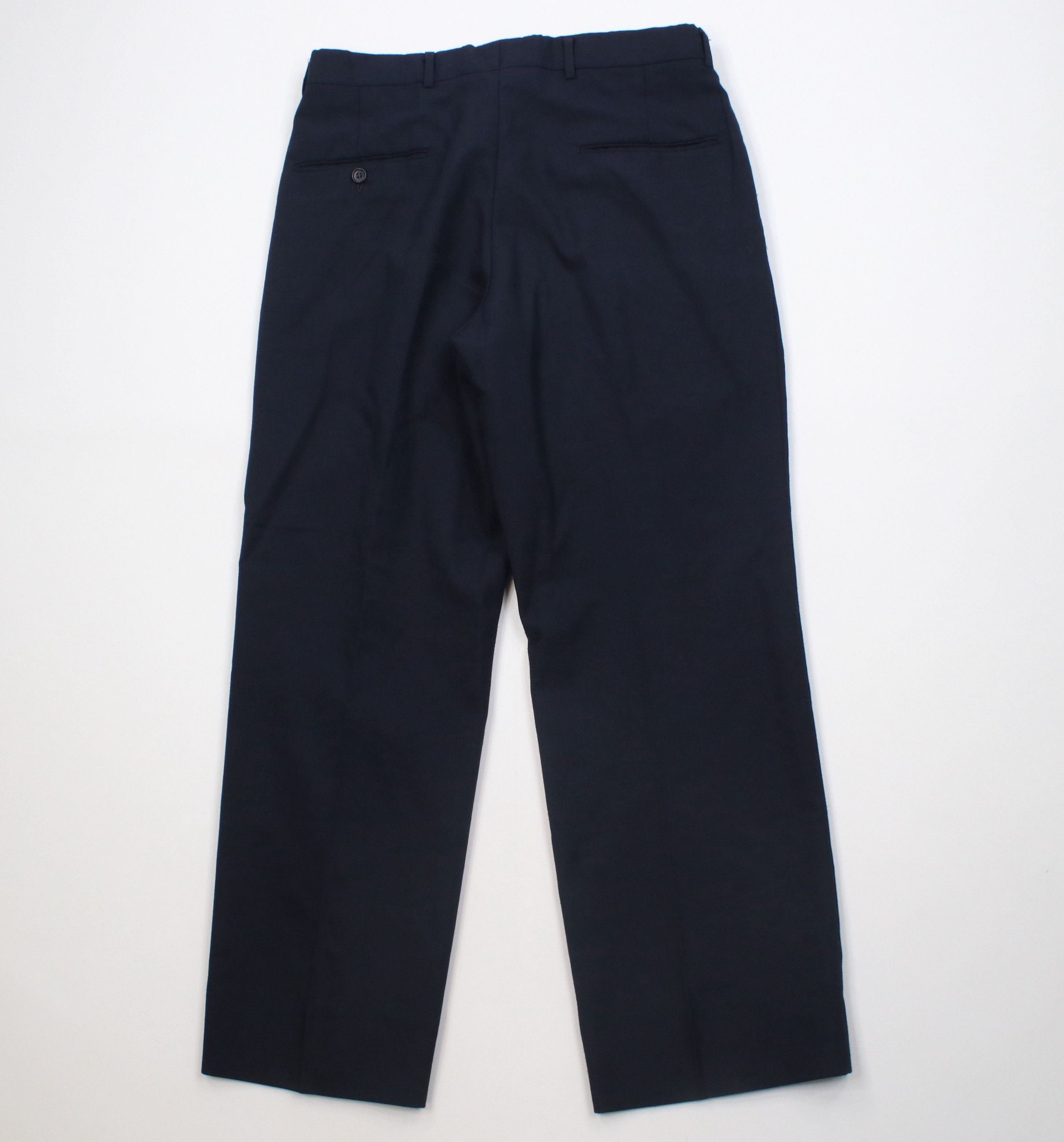 Vintage Vintage 70s Streetwear Wool Wide Leg Chino Pants Blue USA Size US 32 / EU 48 - 8 Thumbnail