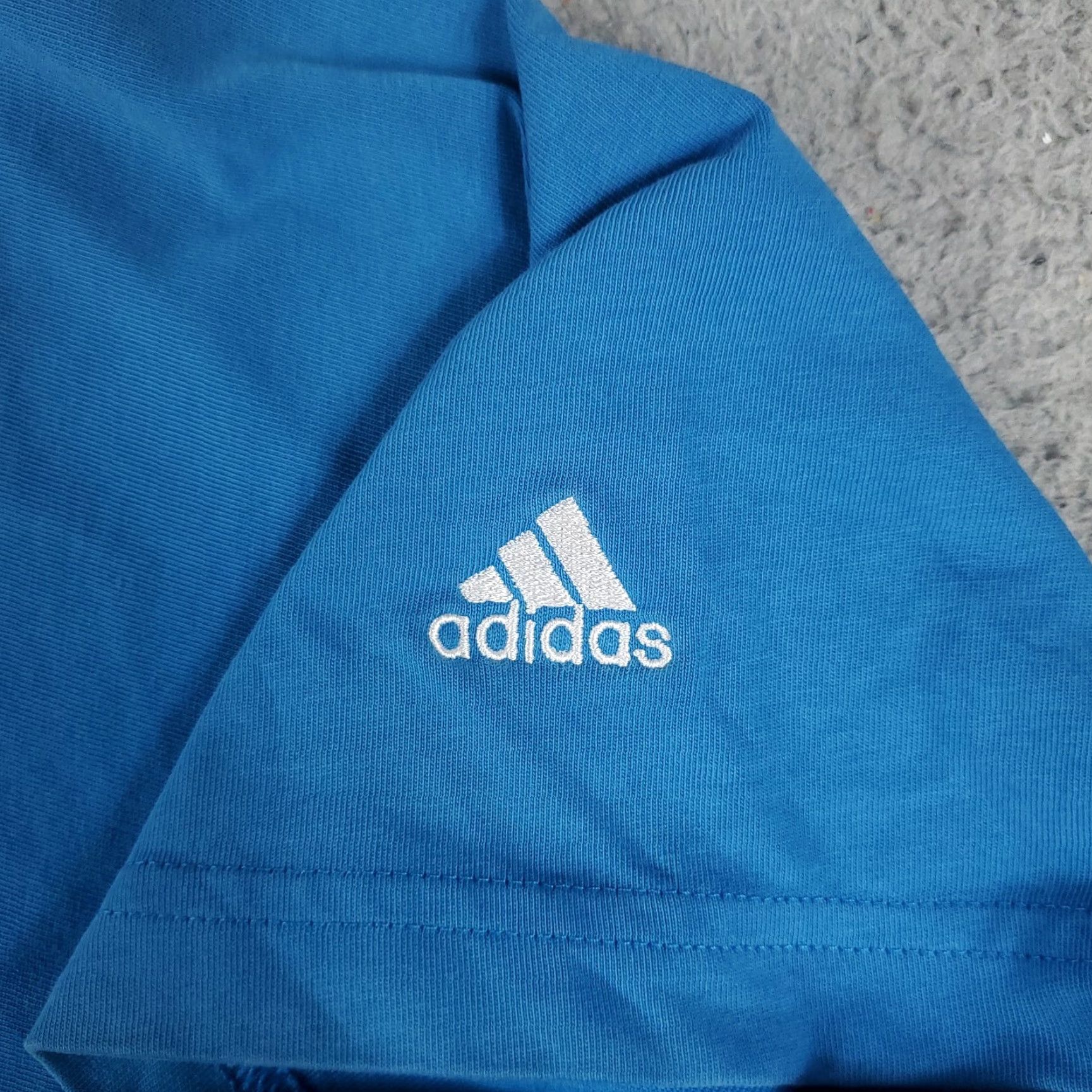 Adidas ADIDAS Polo Shirt Men L Blue Cotton Short Sleeve Casual Button-Up Logo Classic Size US L / EU 52-54 / 3 - 3 Thumbnail