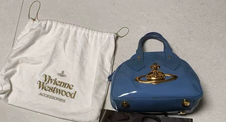Vivienne Westwood Vivienne Westwood size os Baby Blue big logo bowling bag Size ONE SIZE - 6 Thumbnail