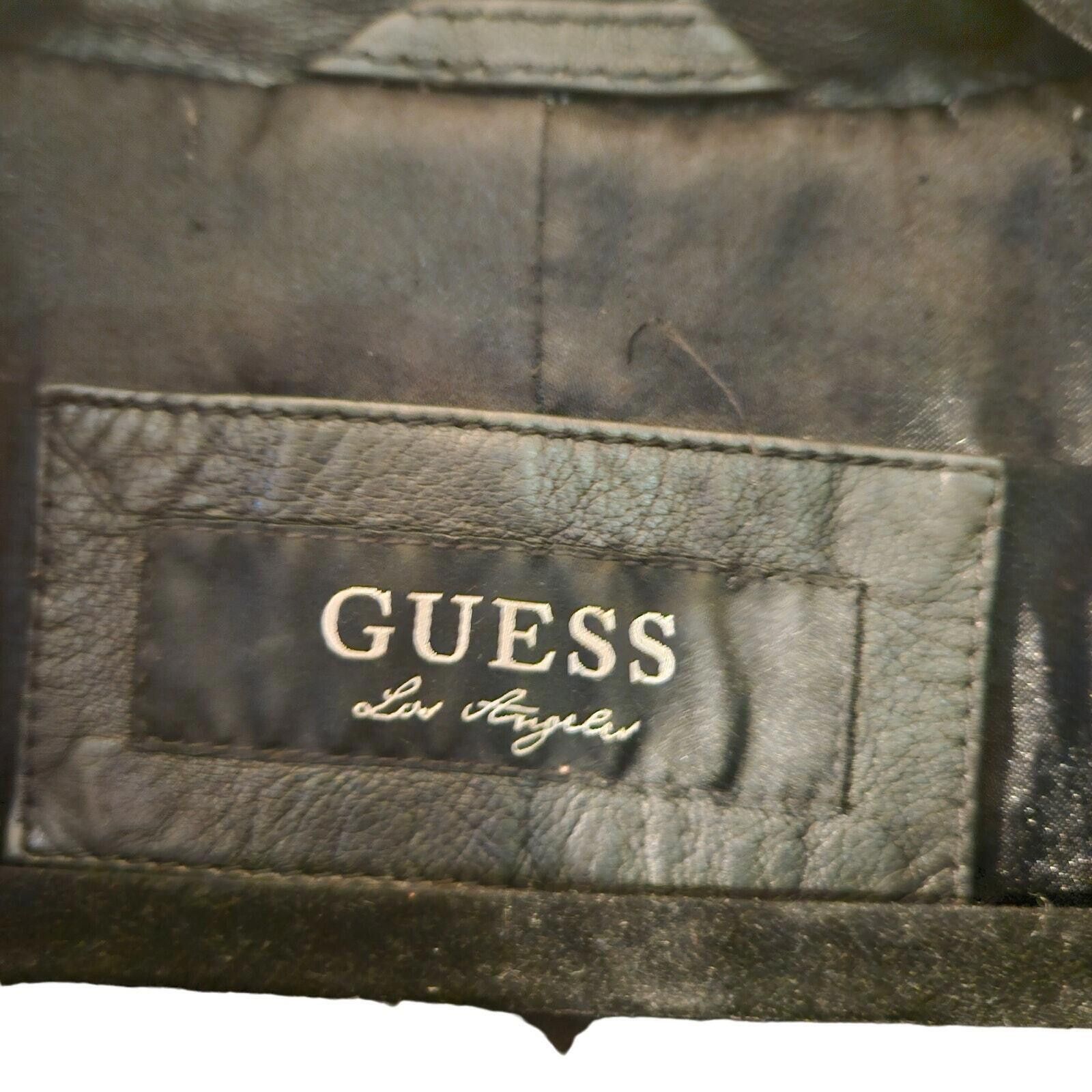 Guess GUESS Womens Vintage Leather Jacket Black Size Small Size S / US 4 / IT 40 - 5 Thumbnail