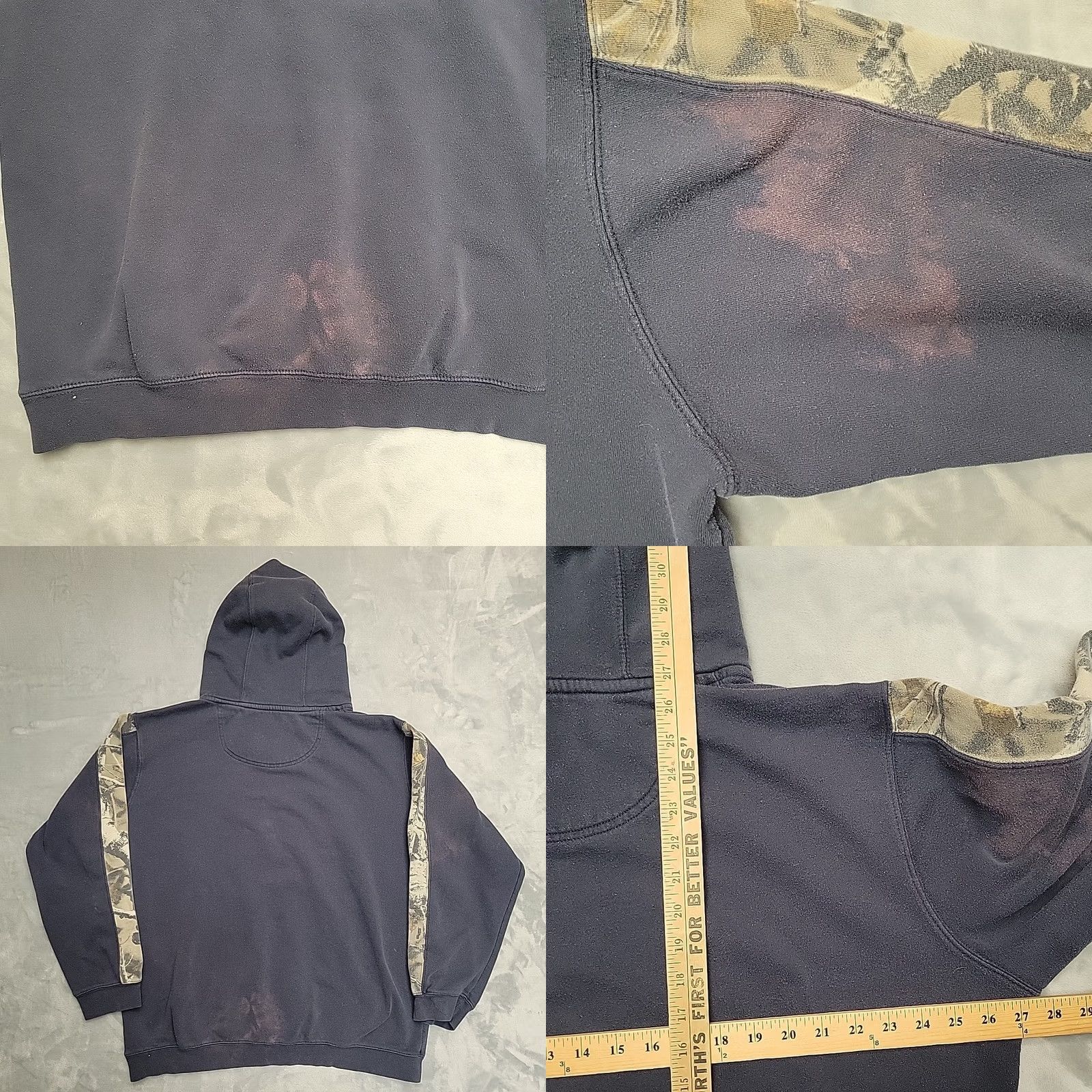 Vintage Legendary Whitetails Hoodie Mens XLT Blue Camo Pullover Hunting Buck Deer Camouflage Logo Outdoor 90s? Size US XL / EU 56 / 4 - 8 Thumbnail