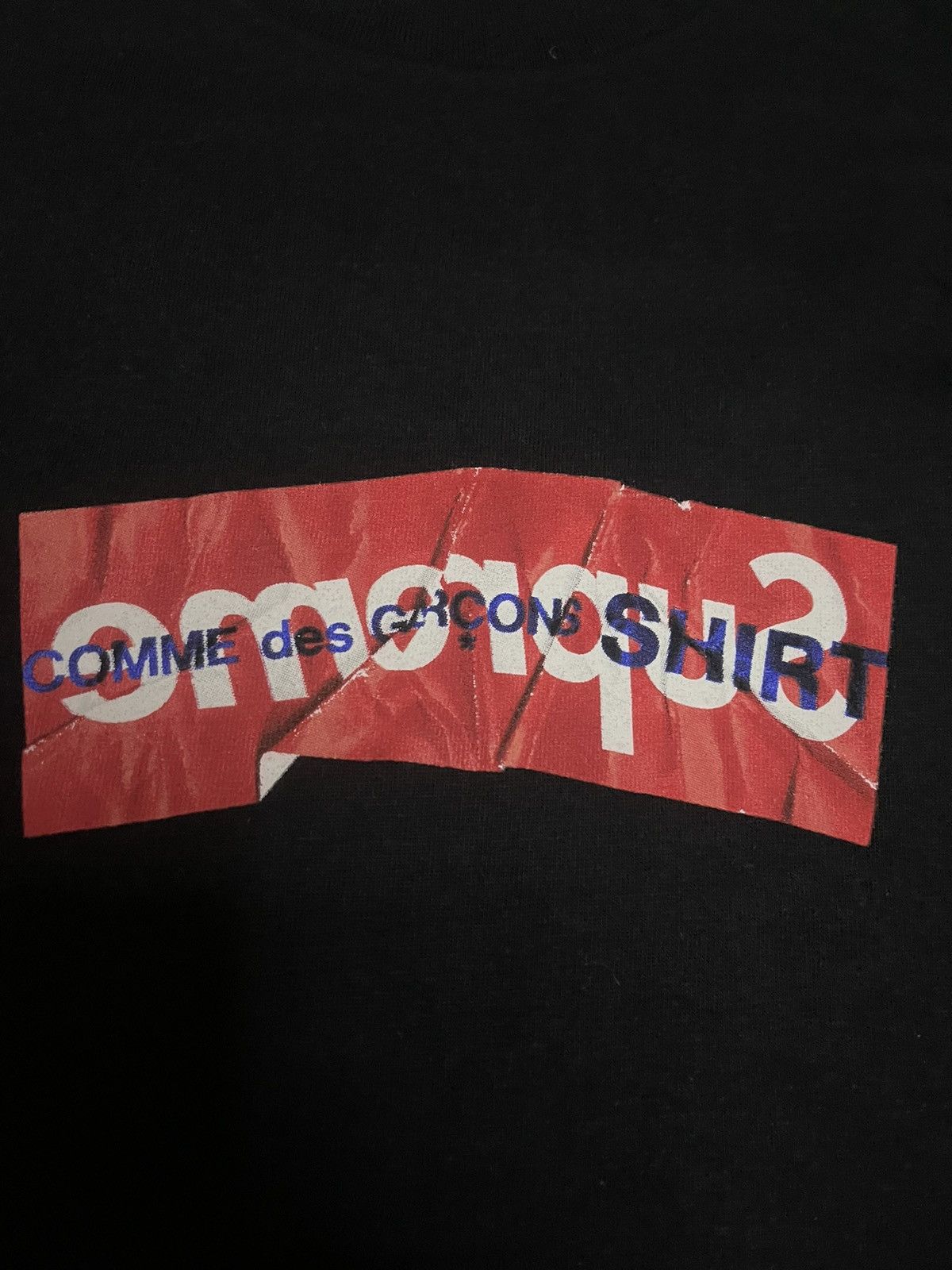 Comme des Garcons Supreme cdg shirt box logo tee black Size US L / EU 52-54 / 3 - 2 Thumbnail