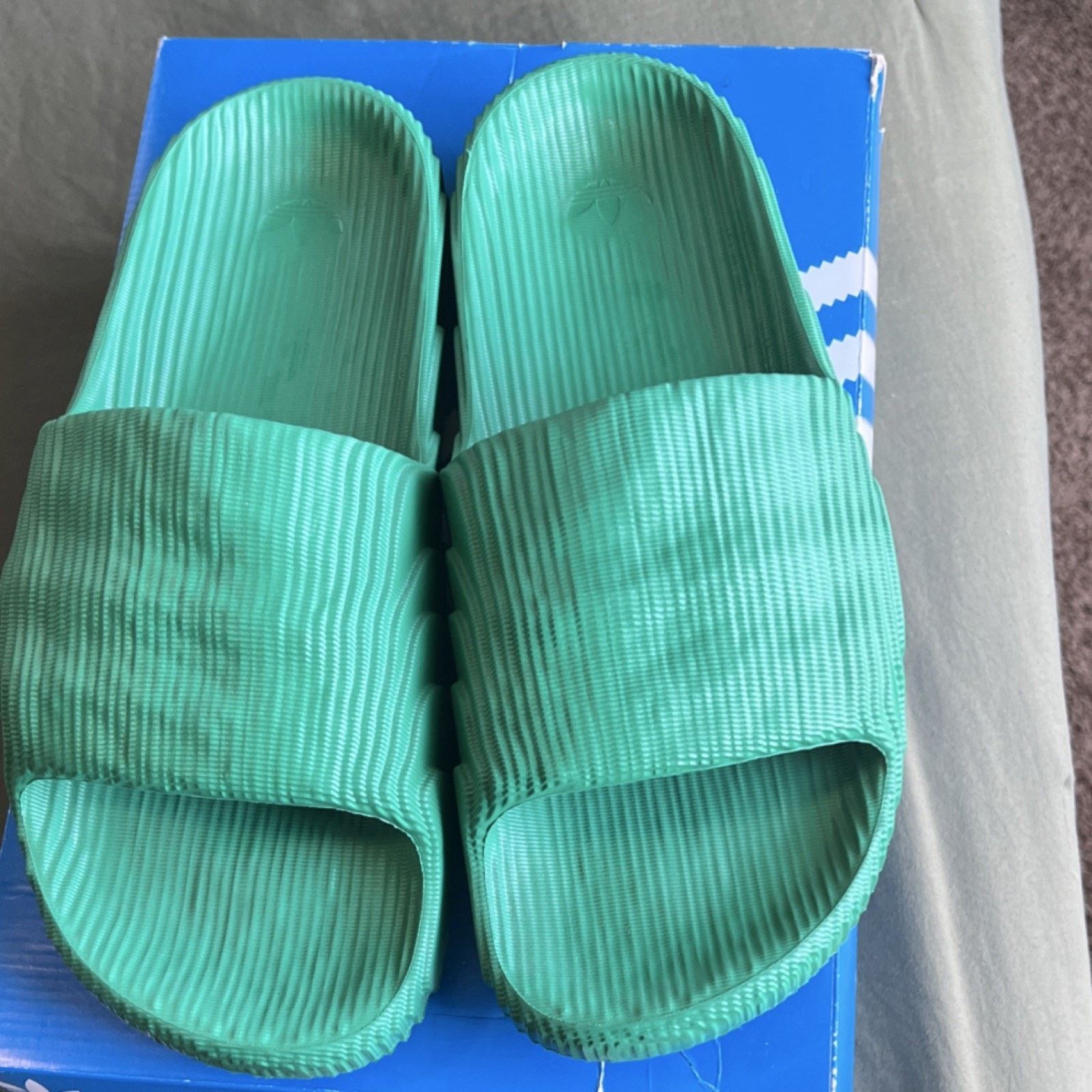 Adidas adidas Green Slide Sandals Men's Size 12 Comfort Synthetic Size US 12 / EU 45 - 4 Thumbnail