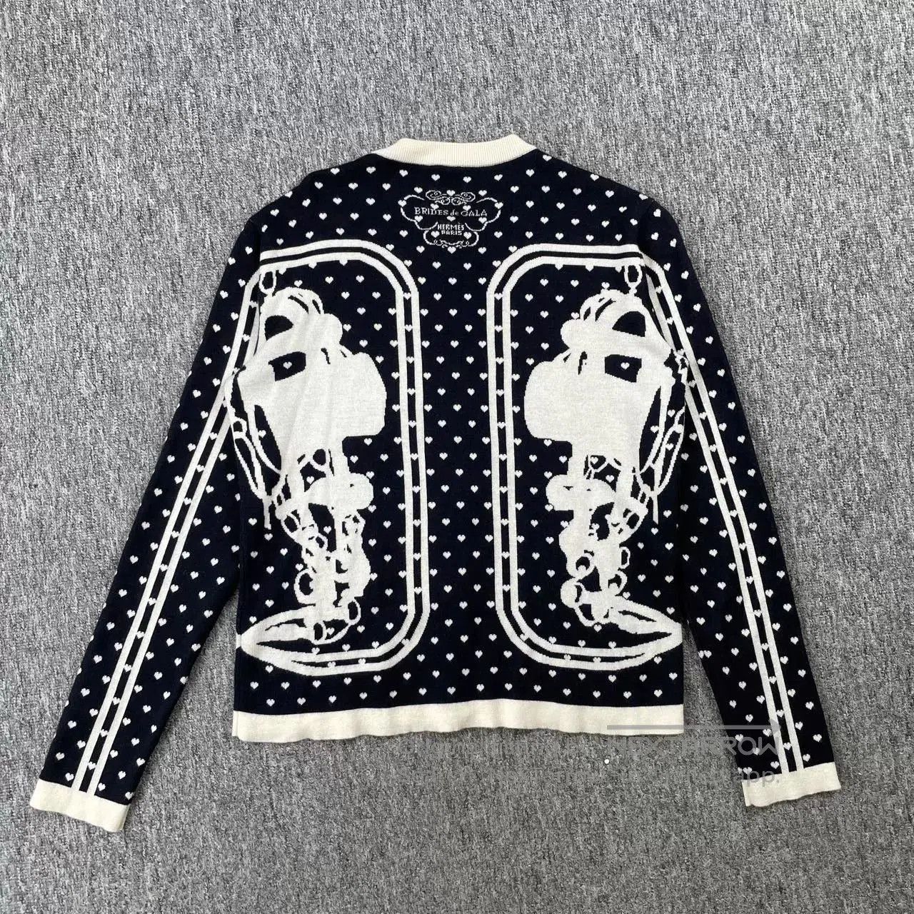 Hermes HERMES Black Knit Cardigan Coat. Size US XS / EU 42 / 0 - 4 Thumbnail