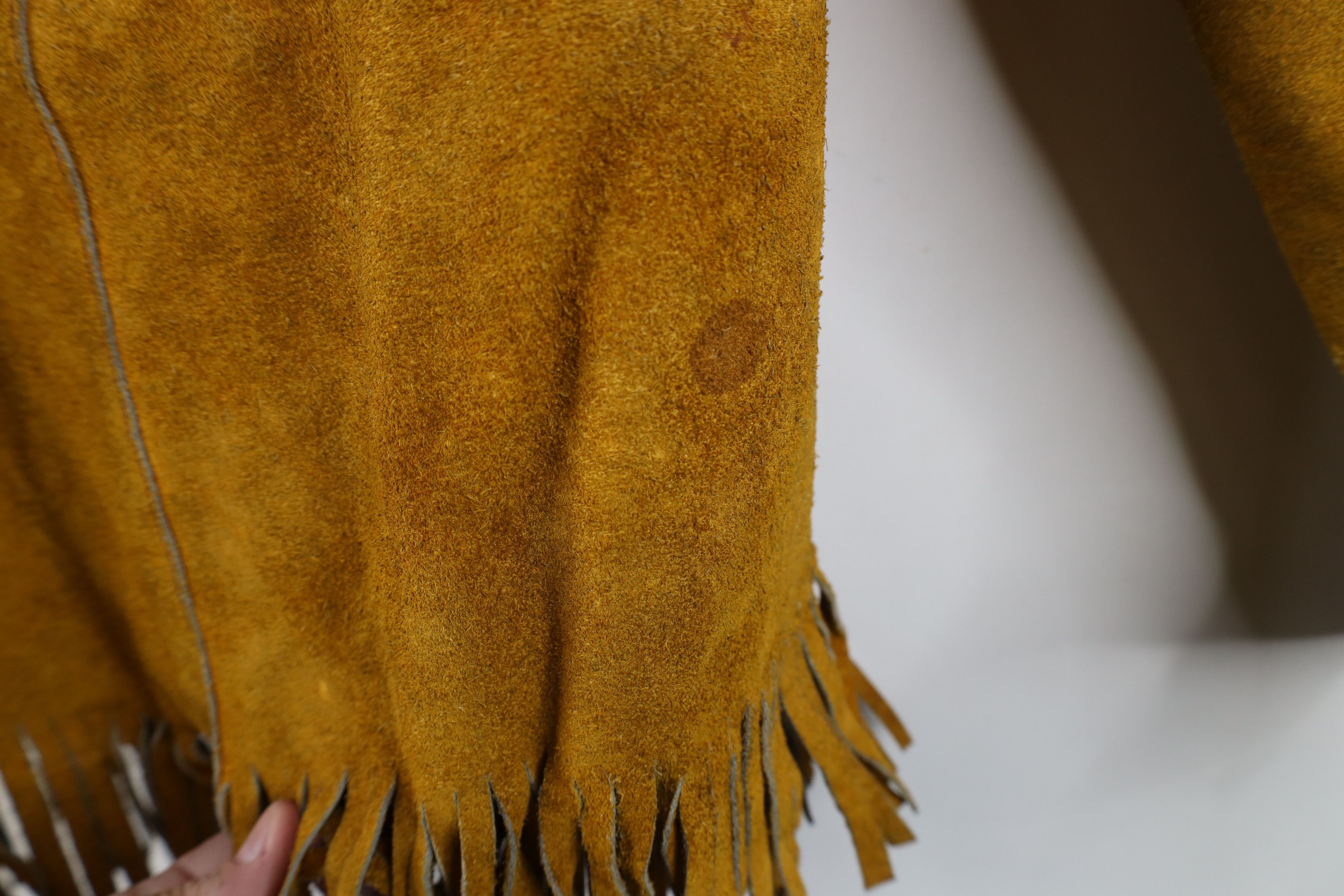 Vintage Vintage 60s Boho Chic Western Fringed Suede Leather Jacket Size L / US 10 / IT 46 - 13 Thumbnail