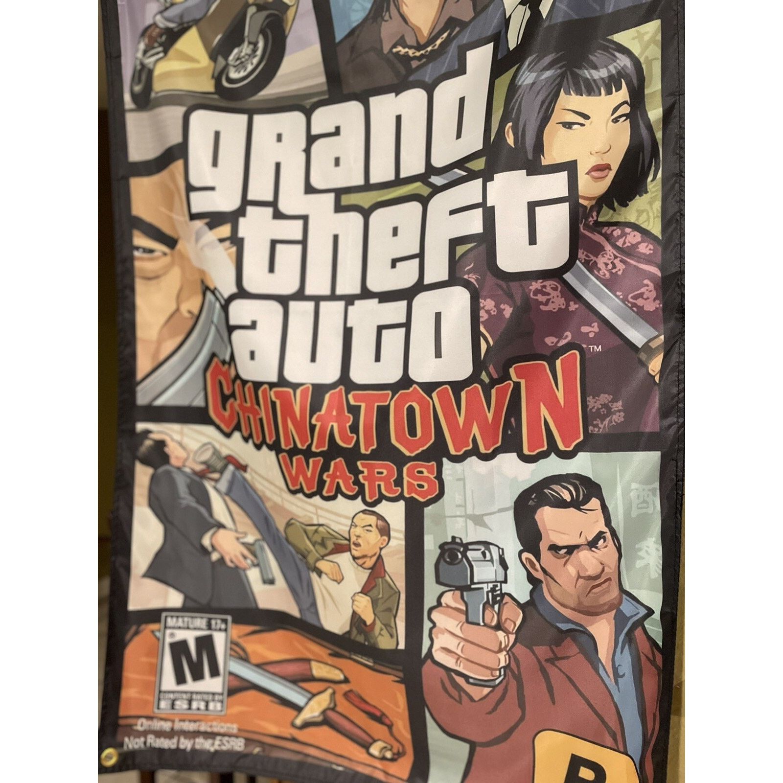 Playstation Grand Theft Auto Chinatown Wars 5' Flag PSP PlayStation GTA Size ONE SIZE - 3 Thumbnail