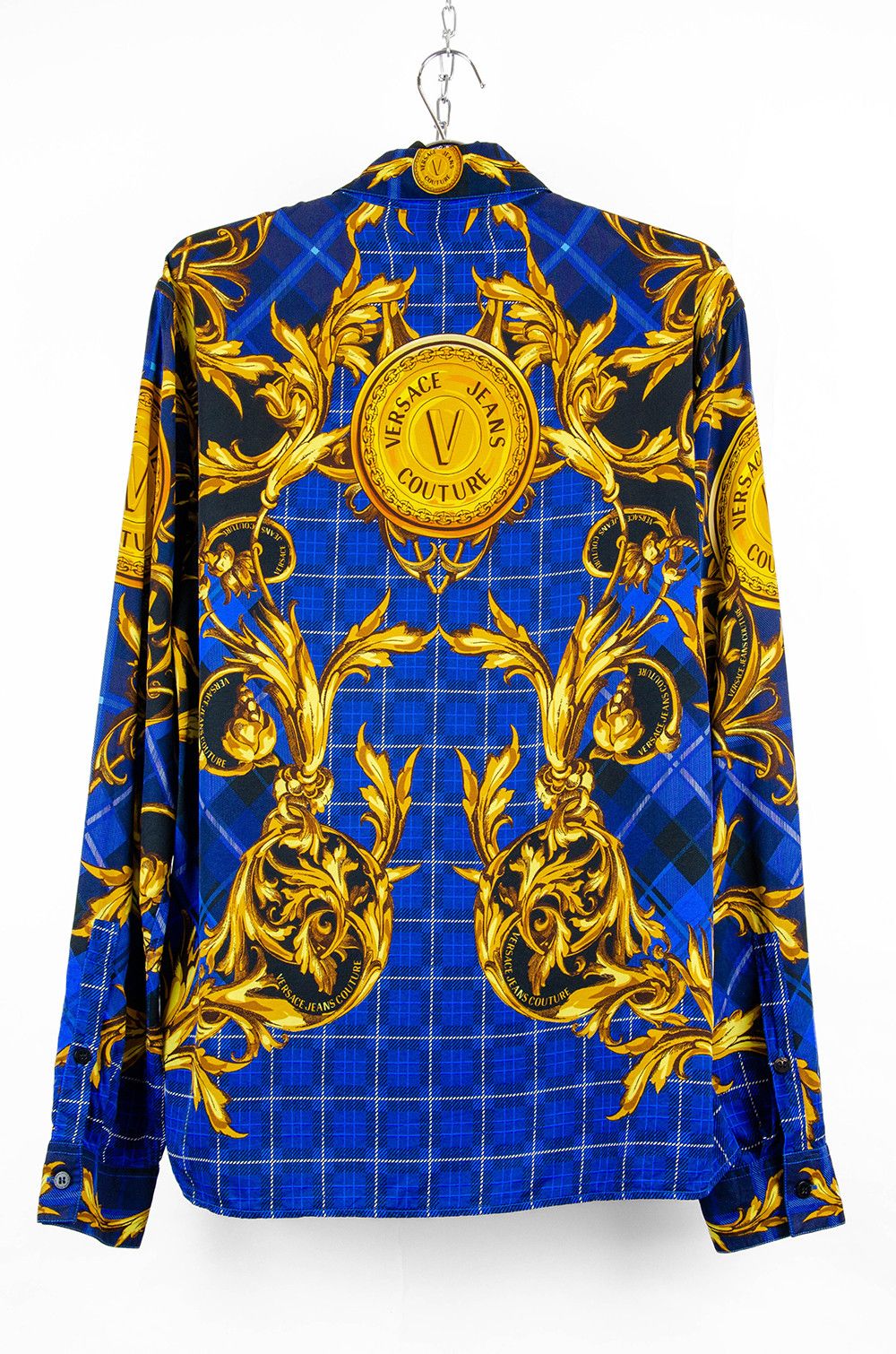 Versace Jeans Couture Versace Jeans Couture Baroque Shirt Blue - Size M Size US XS / EU 42 / 0 - 2 Thumbnail