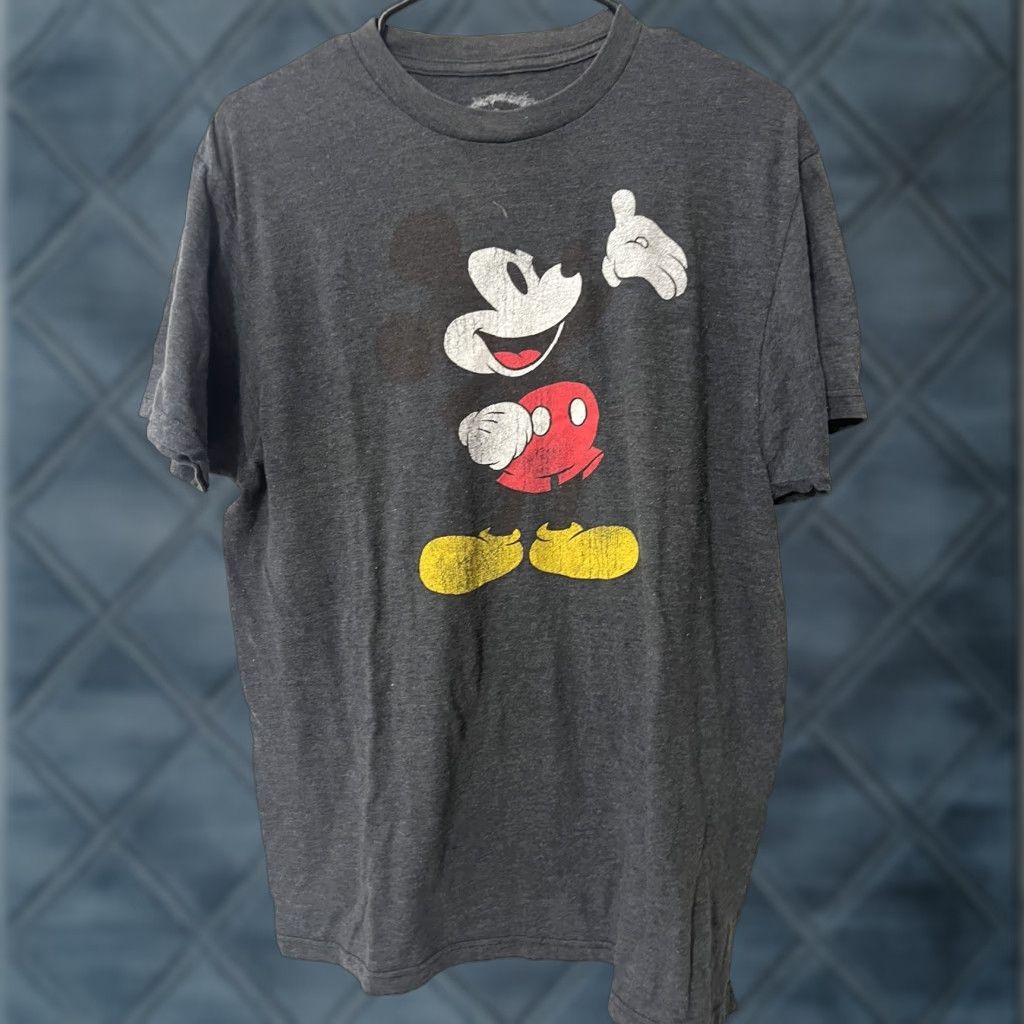 Disney Disney Mickey Mouse T-Shirt Crew Neck Adult XL Short Sleeve Dark Gray Mens Size US XL / EU 56 / 4 - 1 Thumbnail