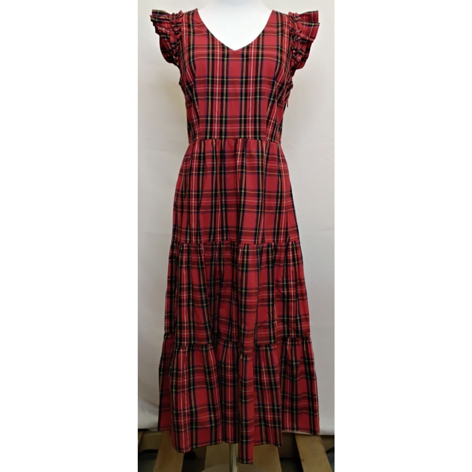 J.Crew J. Crew Midi Dress Women's 4 Red Tartan Plaid NWT Size S / US 4 / IT 40 - 2 Thumbnail