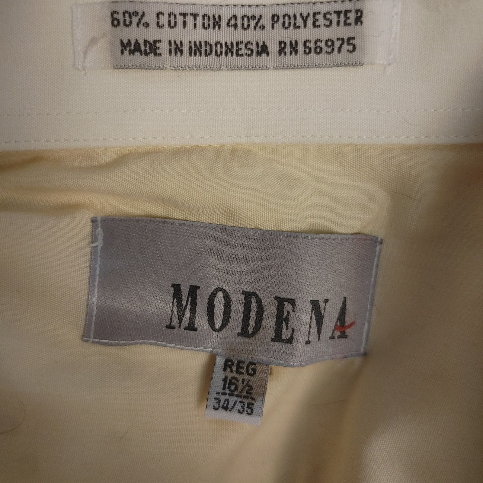 Other Modena Men's Reg 16.5 L Yellow Bttn Front Dress Shirt Size US L / EU 52-54 / 3 - 3 Thumbnail
