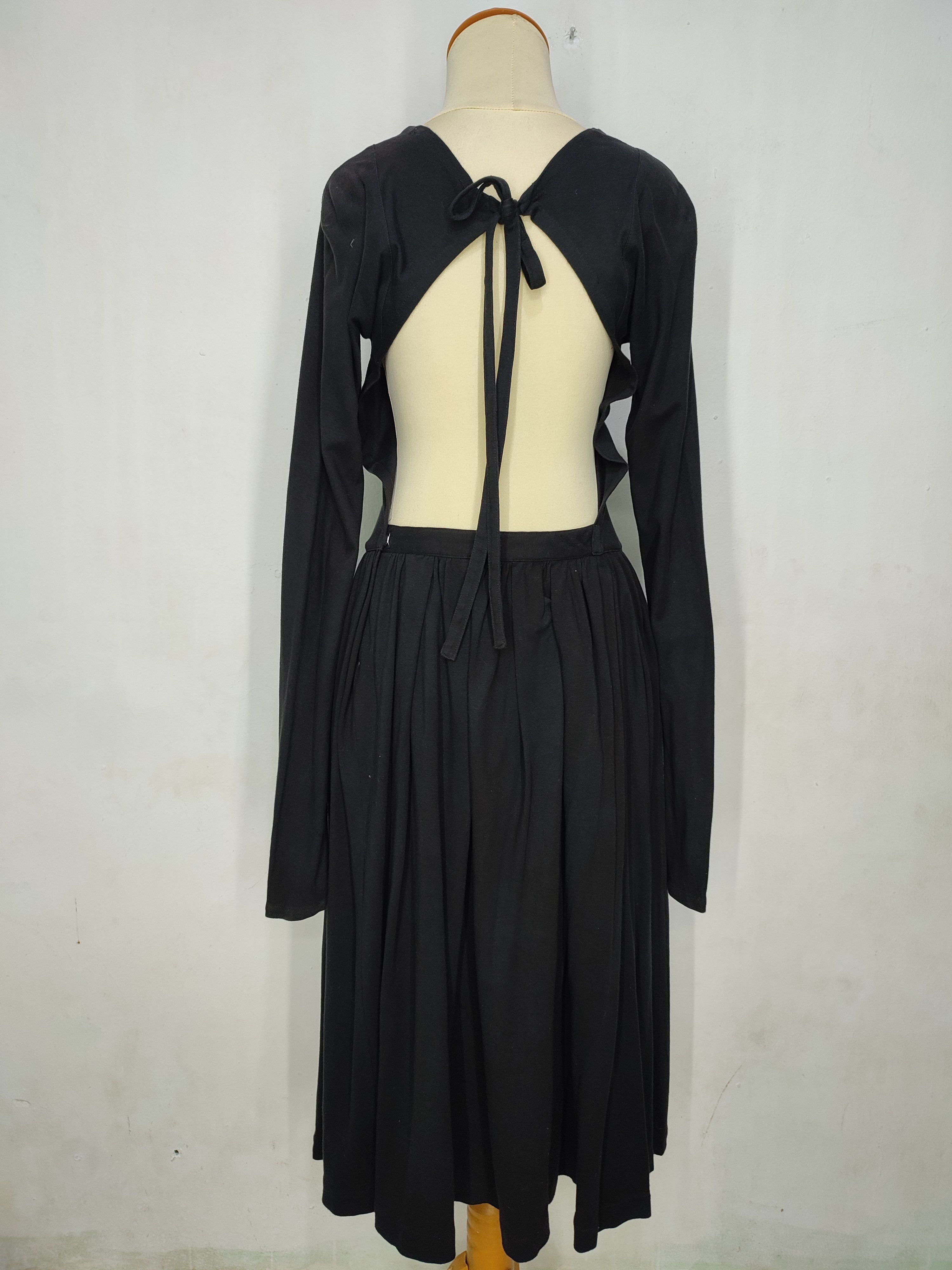 ARCHIVE📕Backless Pleated Dress Rare Openback Volume Piece