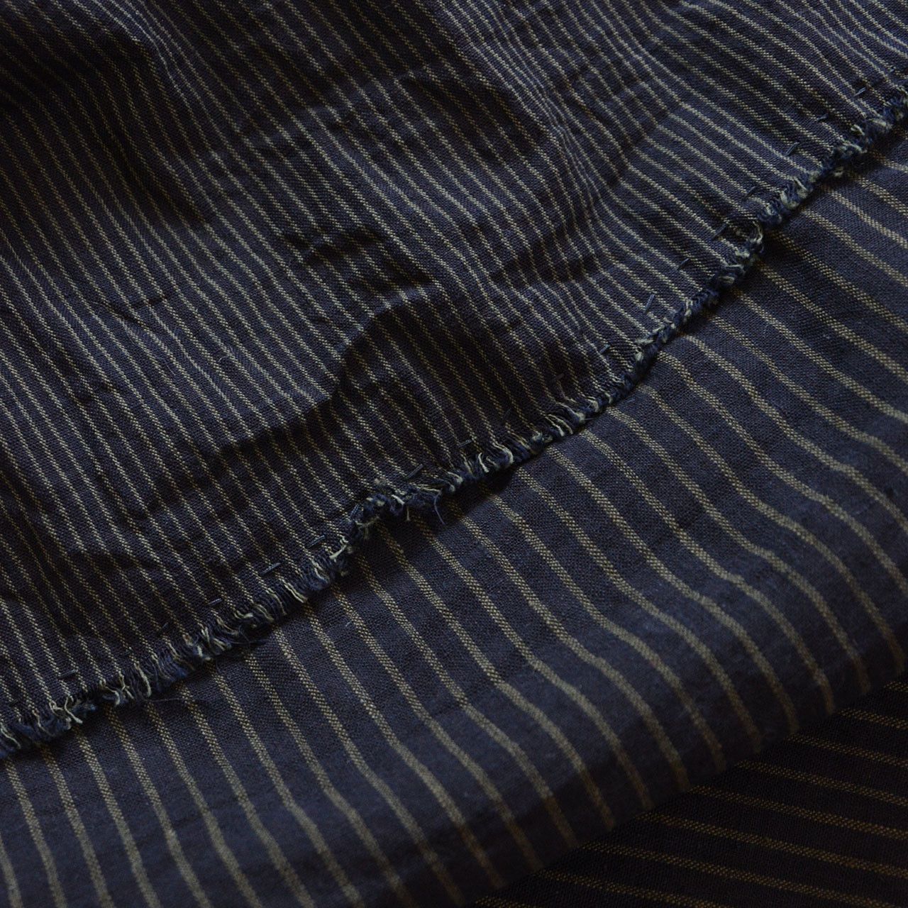 Other Vintage Japanese Cotton Patchwork Stole Stripe Hand Stitched Size ONE SIZE - 6 Thumbnail