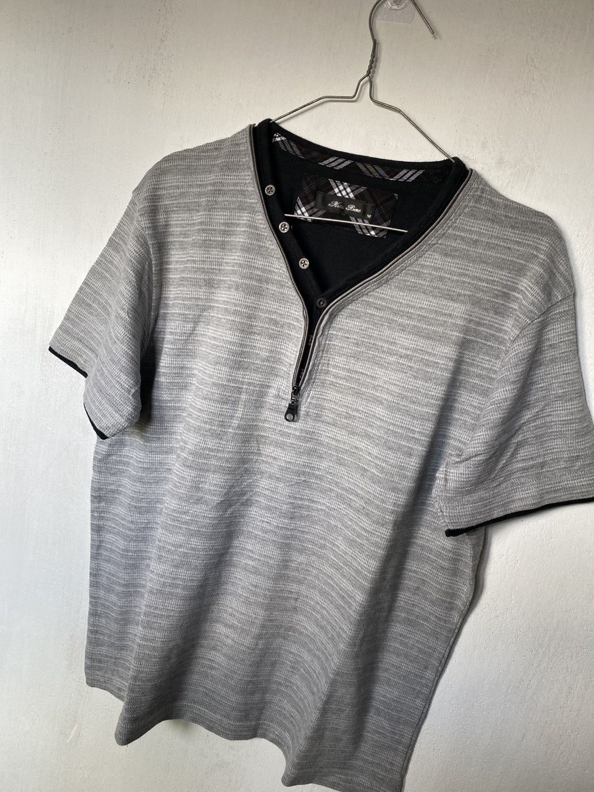 Beauty Beast × If Six Was Nine × Japanese Brand Nota Bene Double Layer Zip Button Tshirt Size US M / EU 48-50 / 2 - 4 Thumbnail