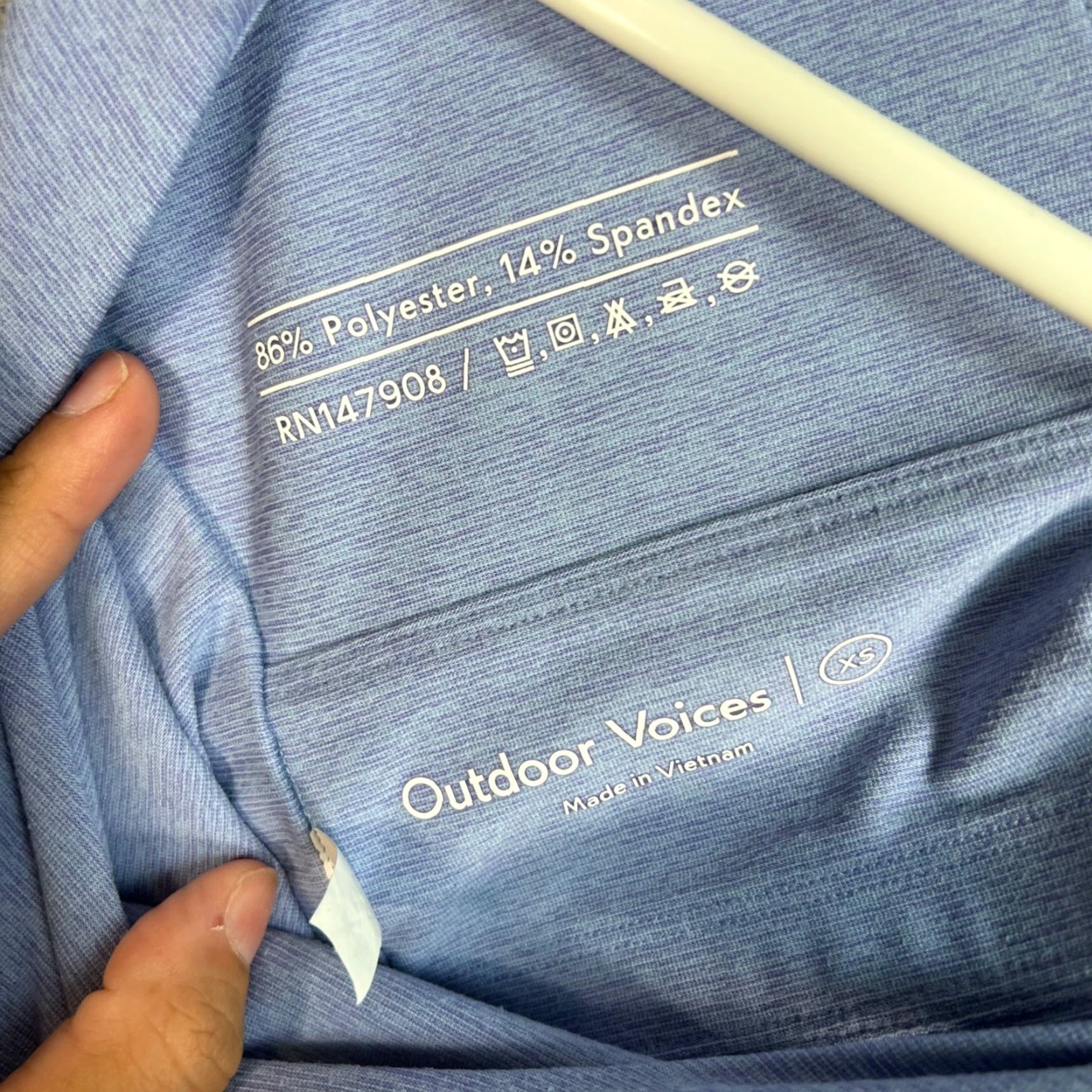 Outdoor Voices Outdoor Voices Tank Top Womens XS Blue Cropped Athletic Sleeveless Pullover Activewear Shirt/Top] Size XS / US 0-2 / IT 36-38 - 3 Thumbnail