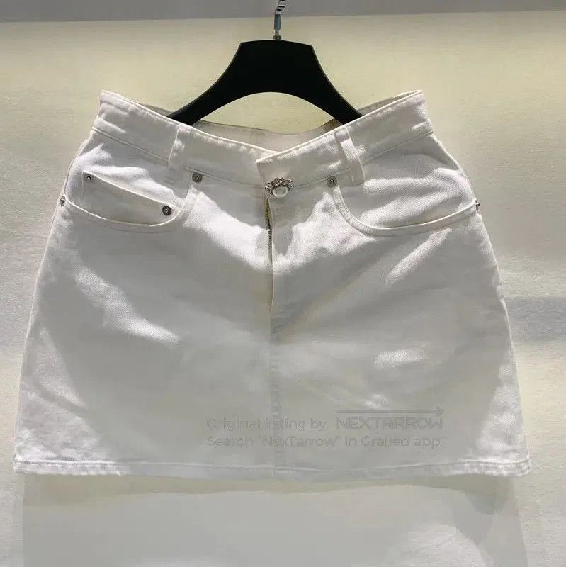 Miu Miu Miu Miu White Cotton Skirt for Women . Size 27" / US 4 / IT 40 - 1 Thumbnail