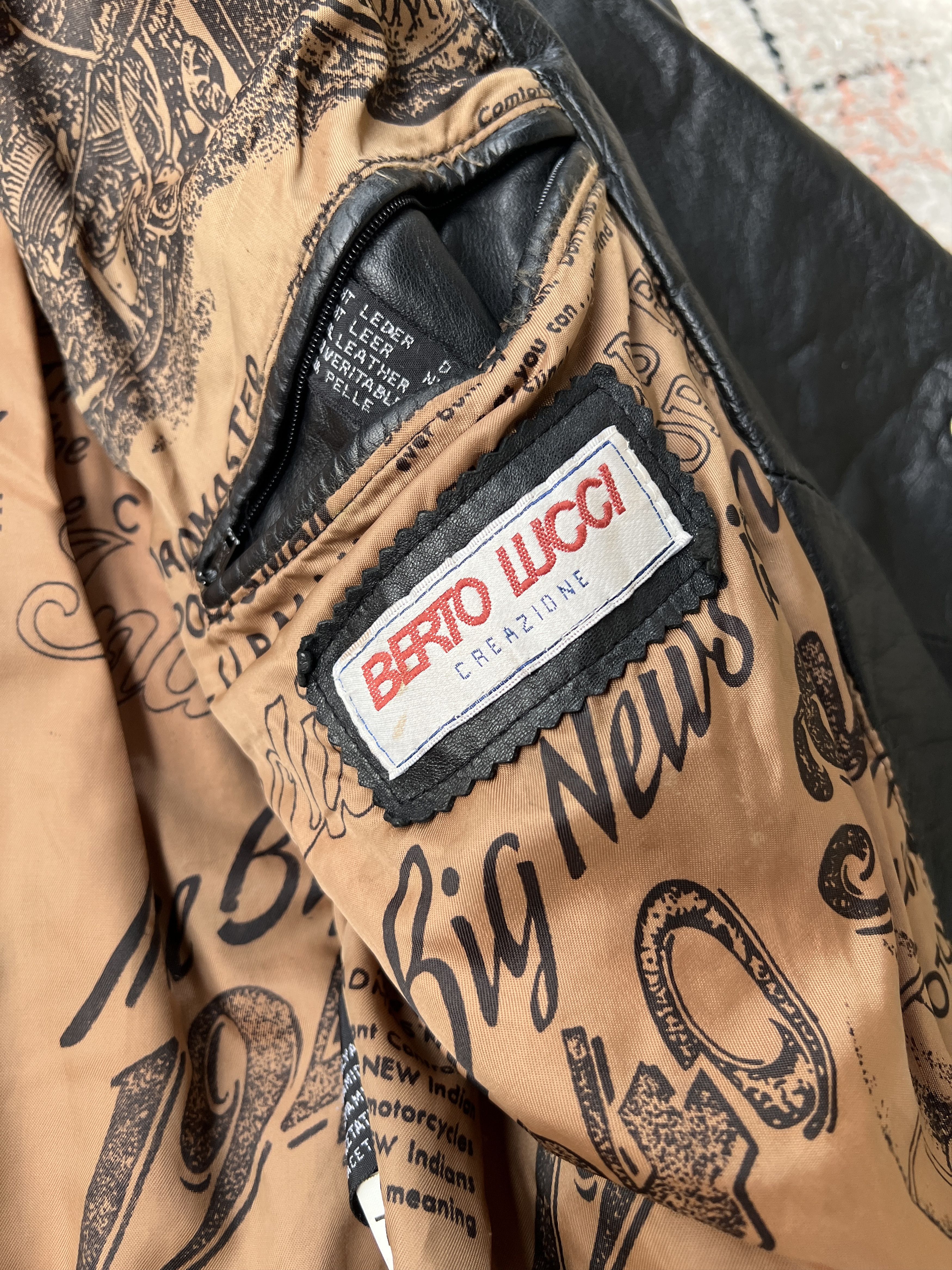 Vintage Berto Lucci Creazione Vintage Leather jacket Size US M / EU 48-50 / 2 - 3 Thumbnail