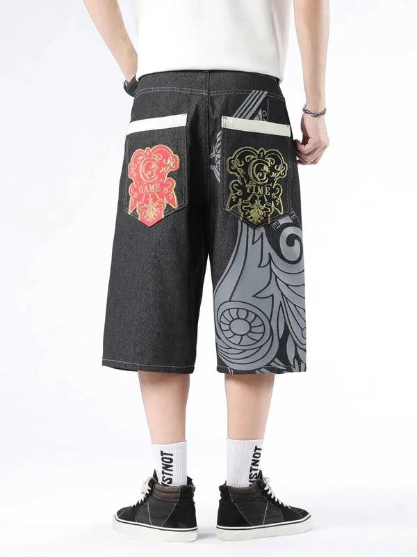 VIBE Streetwear Hip Hop Printed Embroidery Jorts Size US 40 / EU 56 - 6 Thumbnail