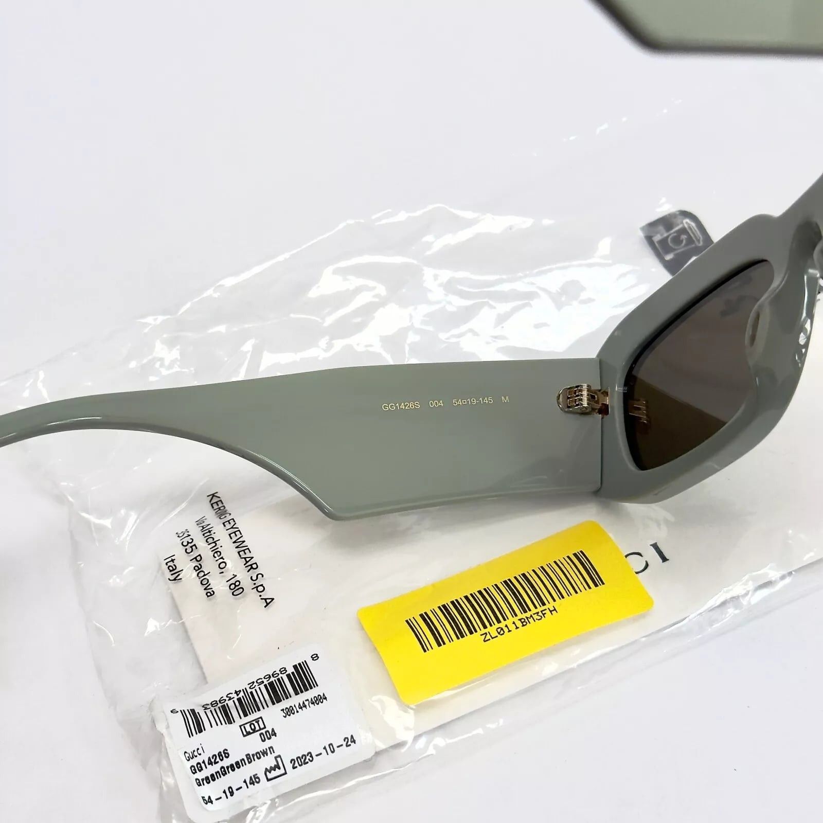 Gucci GUCCI 1426 Sage Green Narrow Slim Gg1426S Sunglasses 004 Size ONE SIZE - 4 Thumbnail
