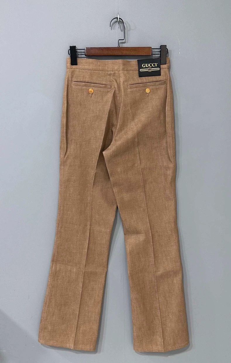 Gucci Gucci Horse buckle brown linen long Size US 38 / EU 54 - 3 Thumbnail