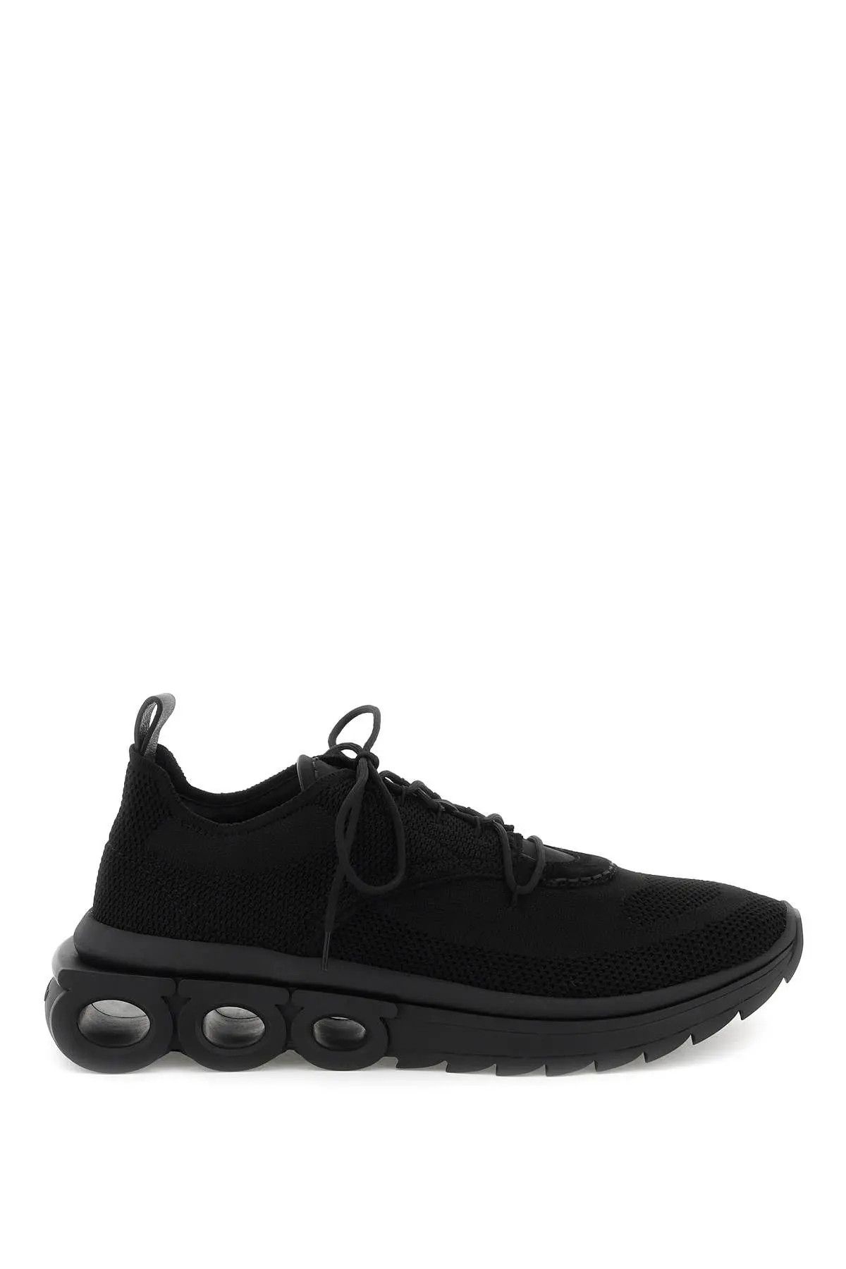 image of Salvatore Ferragamo O1S22I1N0324 Running Sneakers In Black, Men's (Size 7)