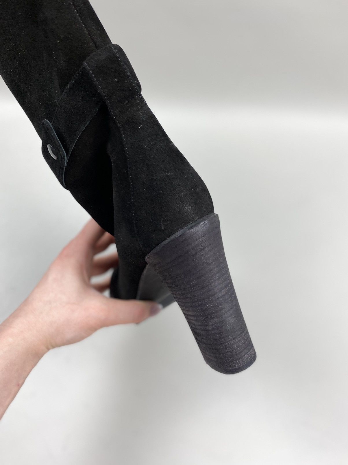 Ann Demeulemeester Ann Demeulemeester heeled over the knee suede boots shoes Size US 9 / IT 39 - 21 Thumbnail