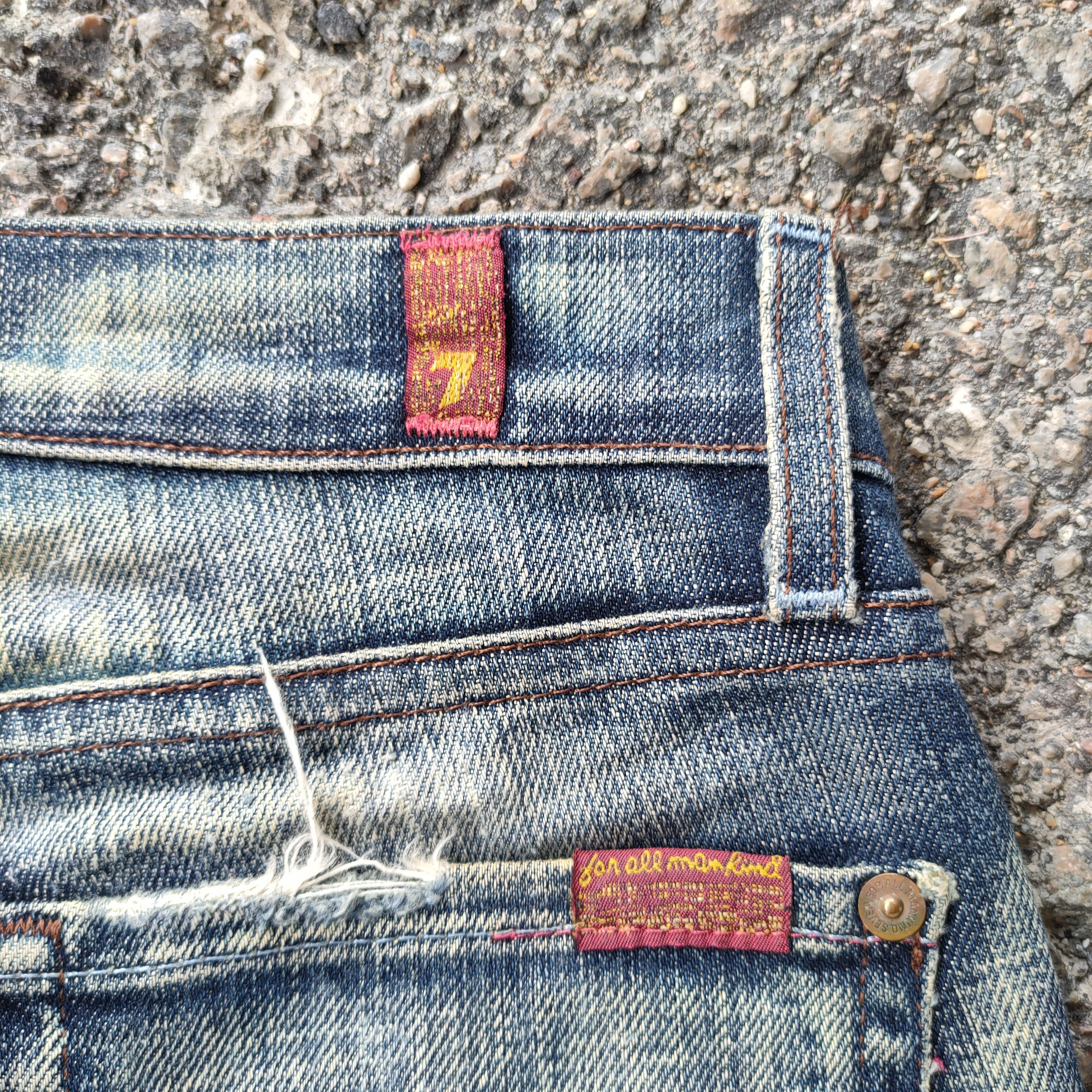 7 For All Mankind BOOTCUT 7 FOR ALL RIPPED FADED JEANS DENIM PANTS Size US 26 / EU 42 - 10 Thumbnail