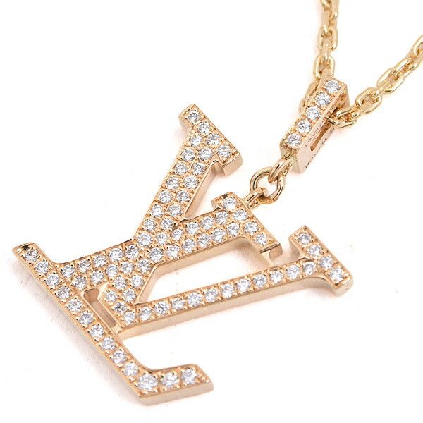Louis Vuitton Louis Vuitton 750 Yellow Gold PandaNtif LV GM Necklace Q93849 Metal Necklace Q93849 DUTY FREE for USA