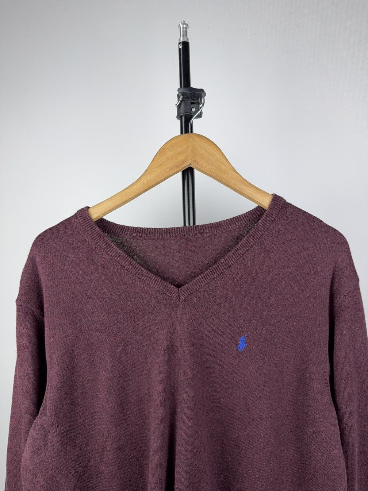 Polo Ralph Lauren Vintage 90s Designer Polo Ralph Lauren V-Neck Knit Sweater L Size US L / EU 52-54 / 3 - 3 Thumbnail