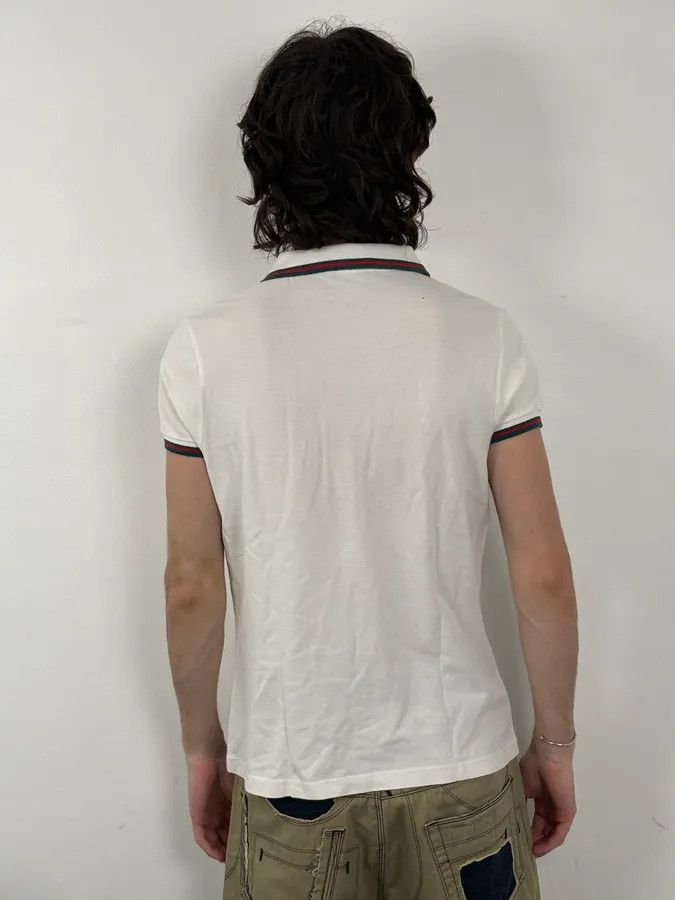 Gucci 2000s Gucci White Embroidered Logo Polo Size US S / EU 44-46 / 1 - 3 Thumbnail