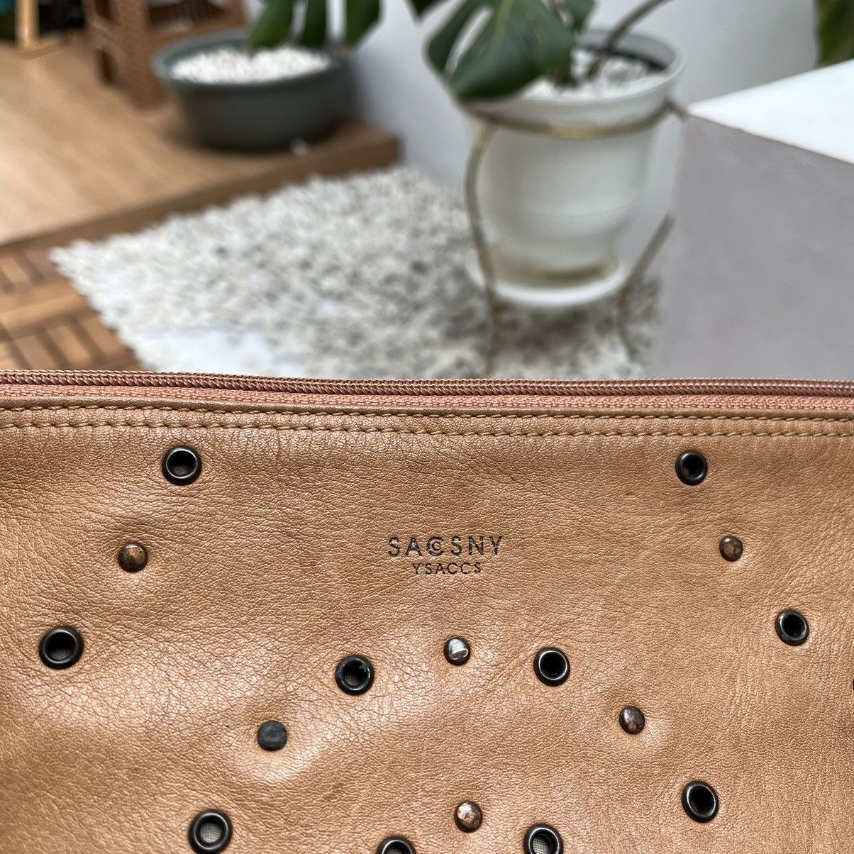 Leather × Y's × Yohji Yamamoto Leather Bag Yohji Yamamoto SACSNY Y'Saccs Vintage Hand Bags Size ONE SIZE - 4 Thumbnail
