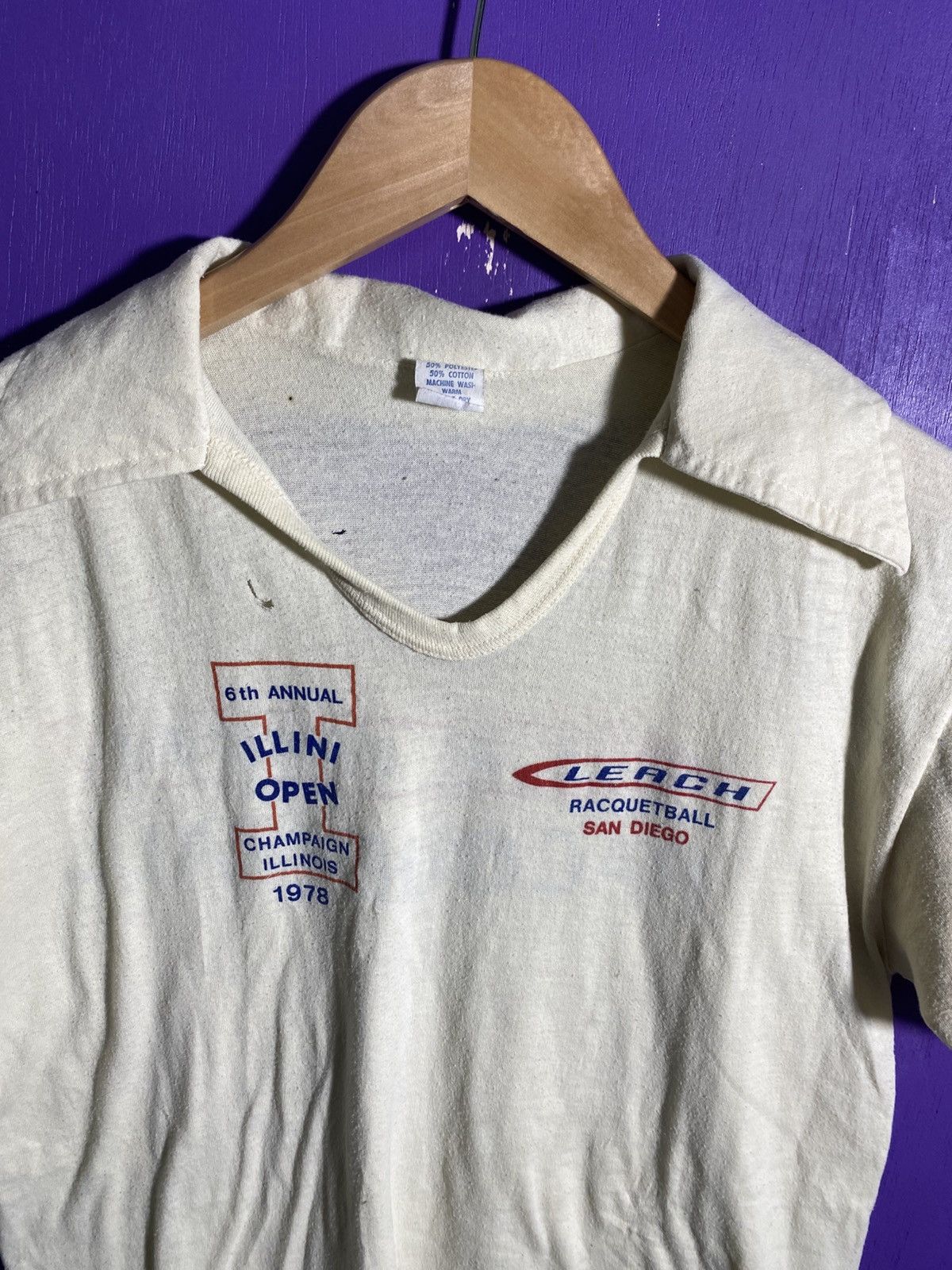 Vintage Vintage 1978 Illinois university racquetball tournament tee Size US M / EU 48-50 / 2 - 3 Thumbnail